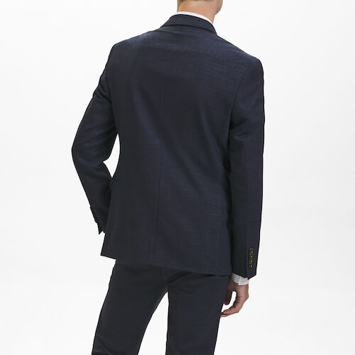 Uldblazer i Modern Fit - Navy