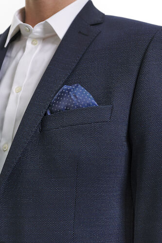 Uldblazer i Modern Fit - Navy
