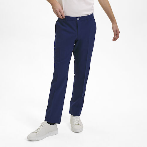 modern indigo pants