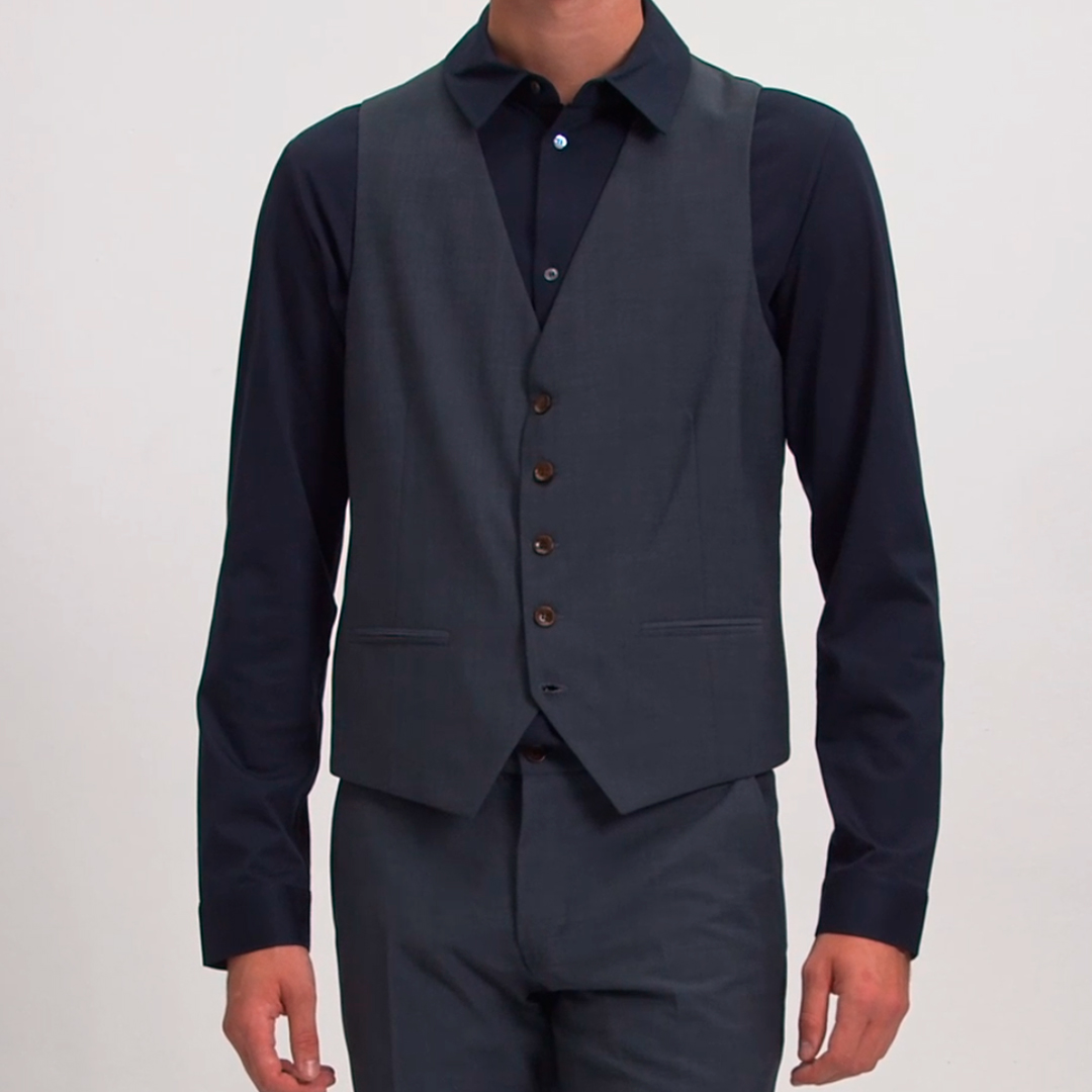 Men’s Waistcoat in Modern Fit - Charcoal