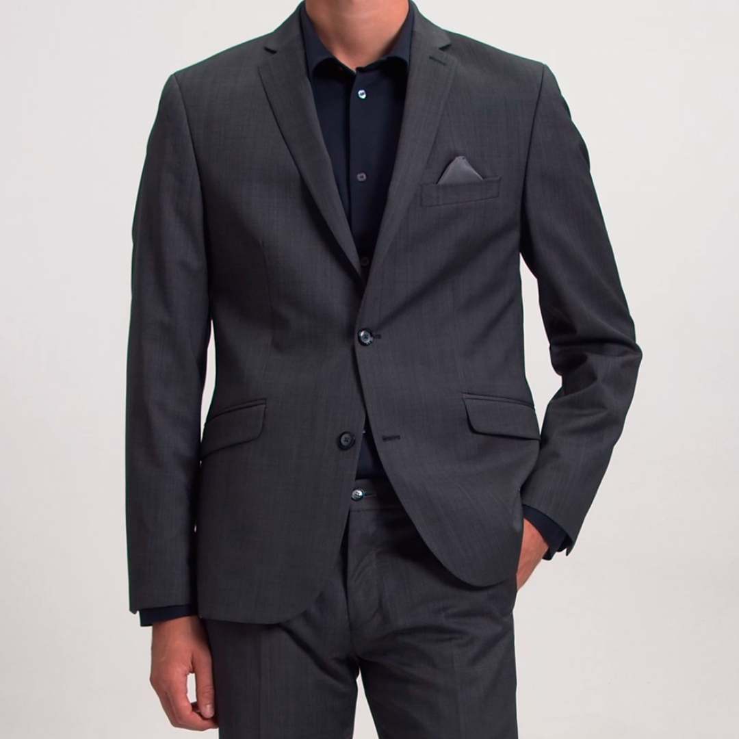 Wollblazer in Modern Fit - Anthracite