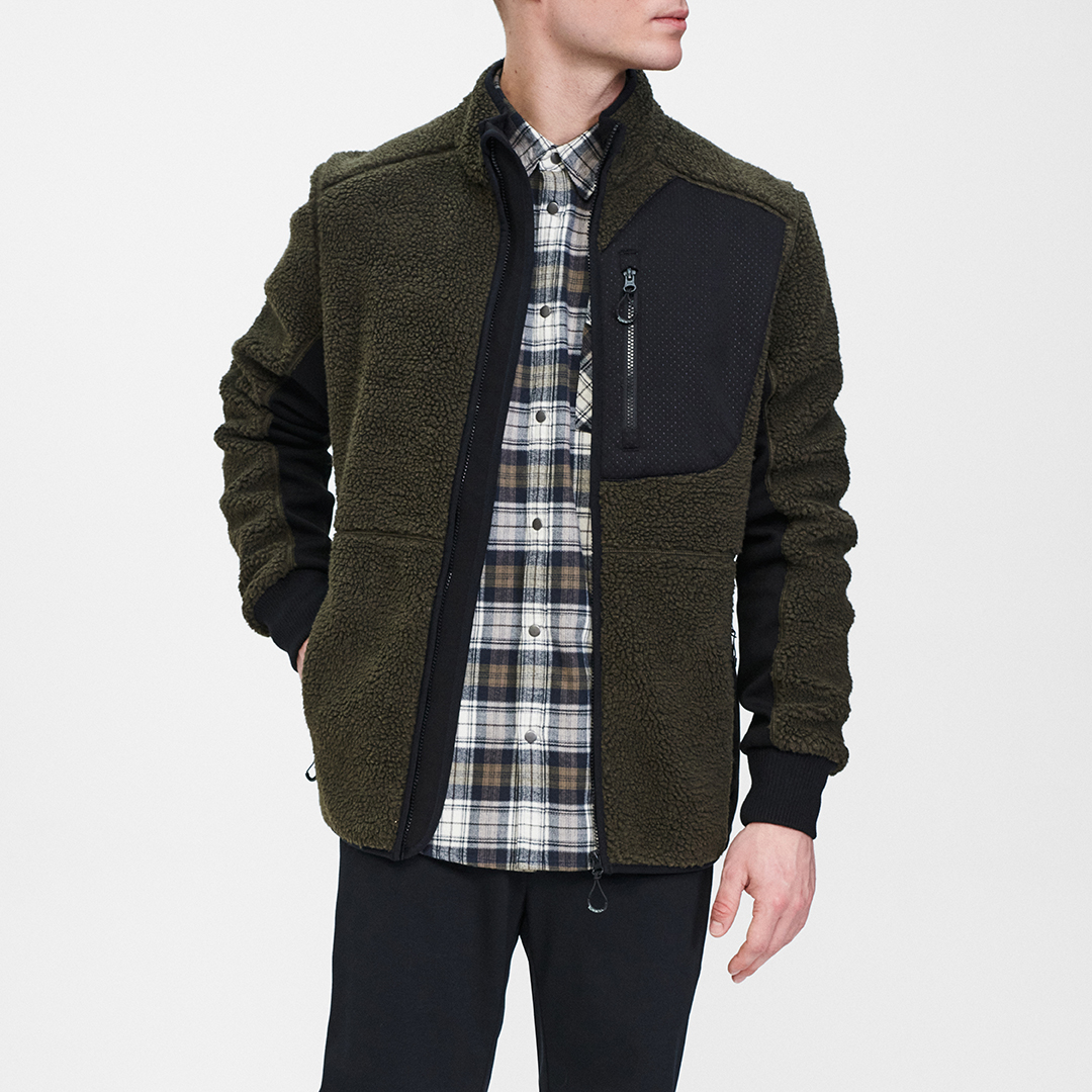 Urban Track Fiber Pile Jacket - Green