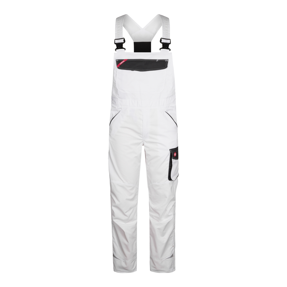 GALAXY Light Latzhose – Weiß / Anthrazit Grau (Front)