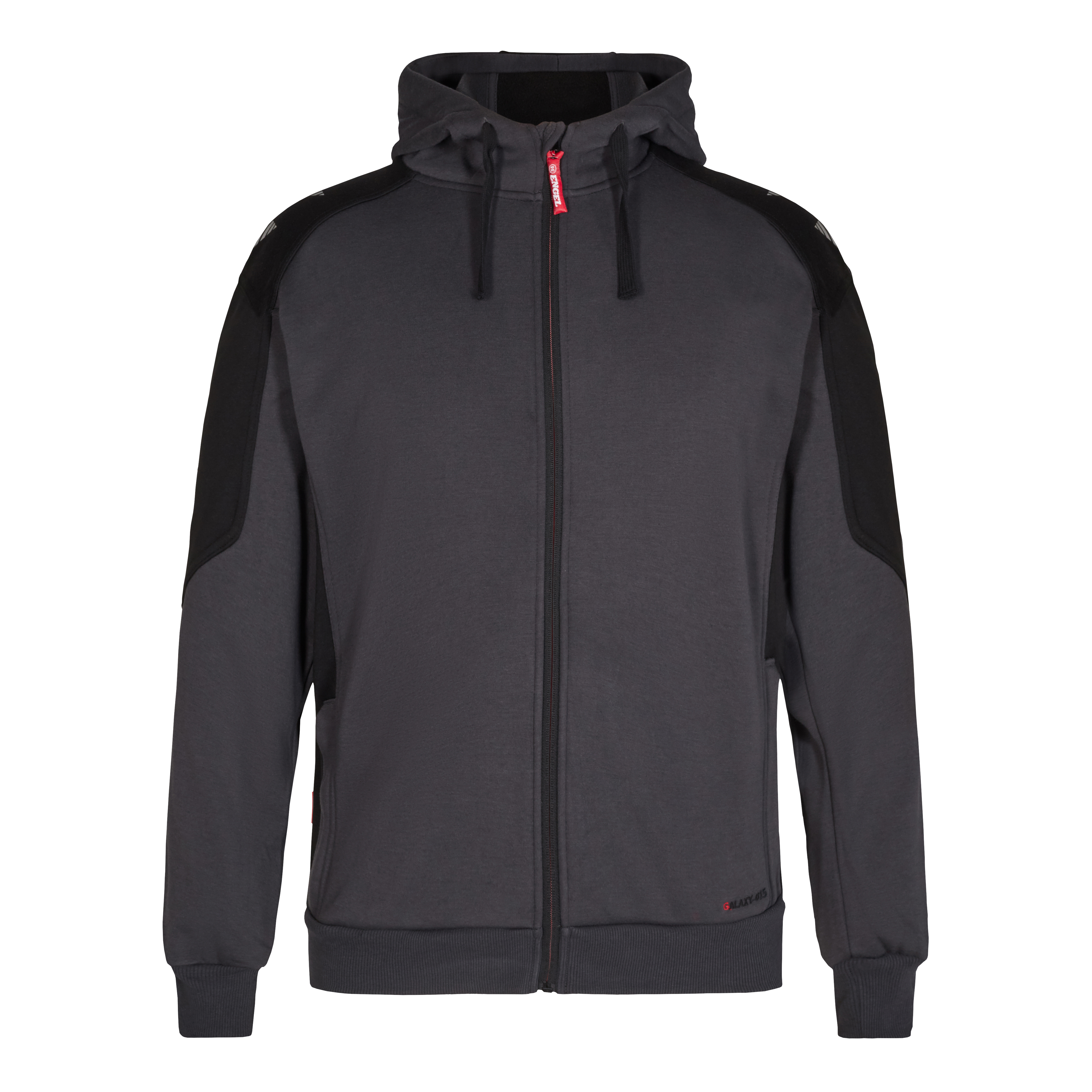 Engel Workwear Galaxy sweat cardigan med hætte - Antrazitgrå/Sort [7920] / XS