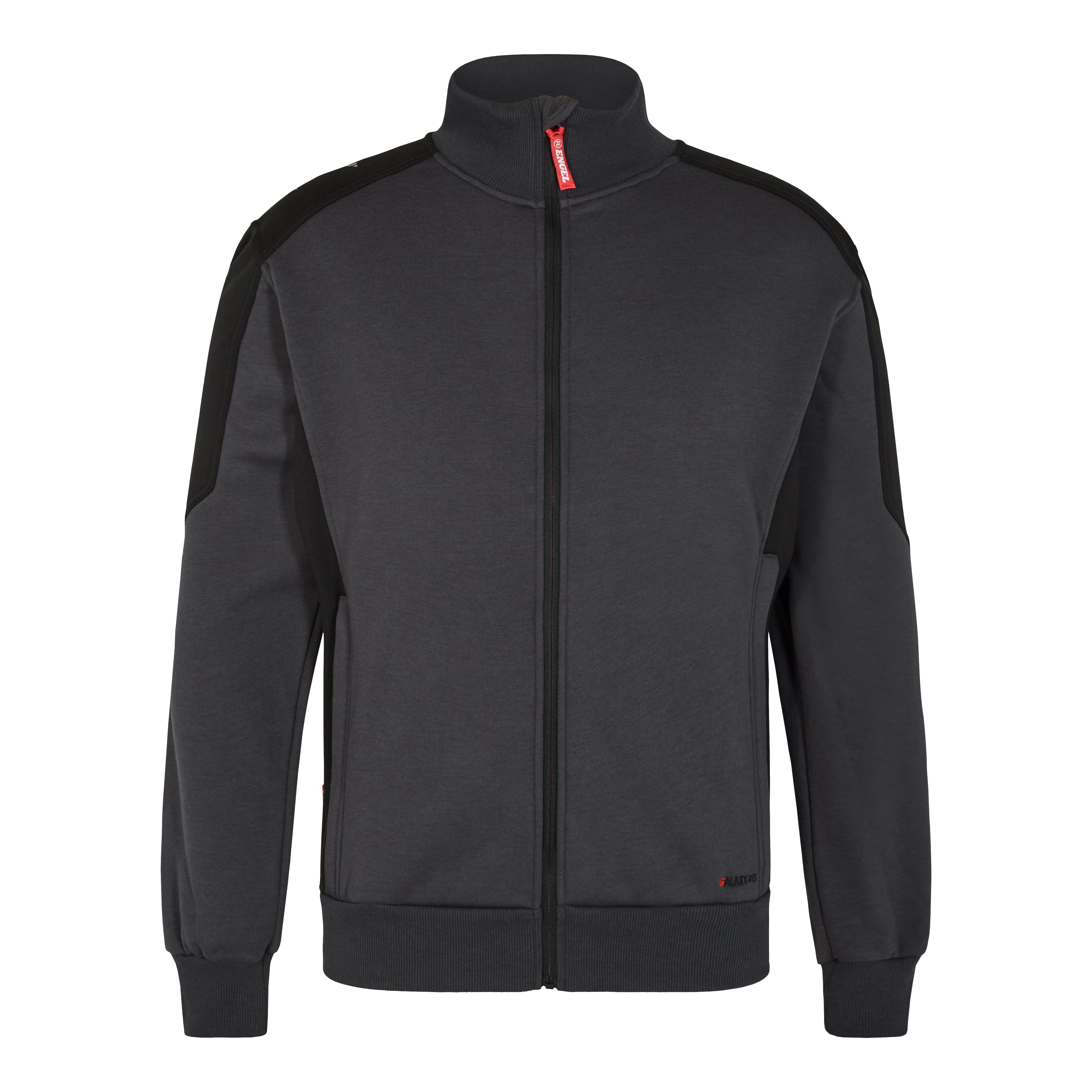 Engel Workwear Galaxy sweat cardigan med krave - Antrazitgrå/Sort [7920] / XS