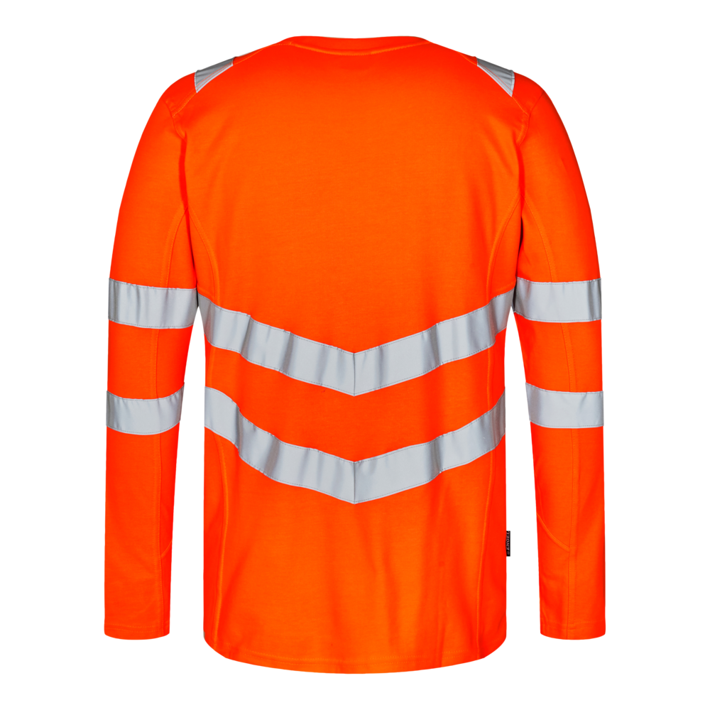SAFETY Langarm-Shirt – Warnorange (Rücken)