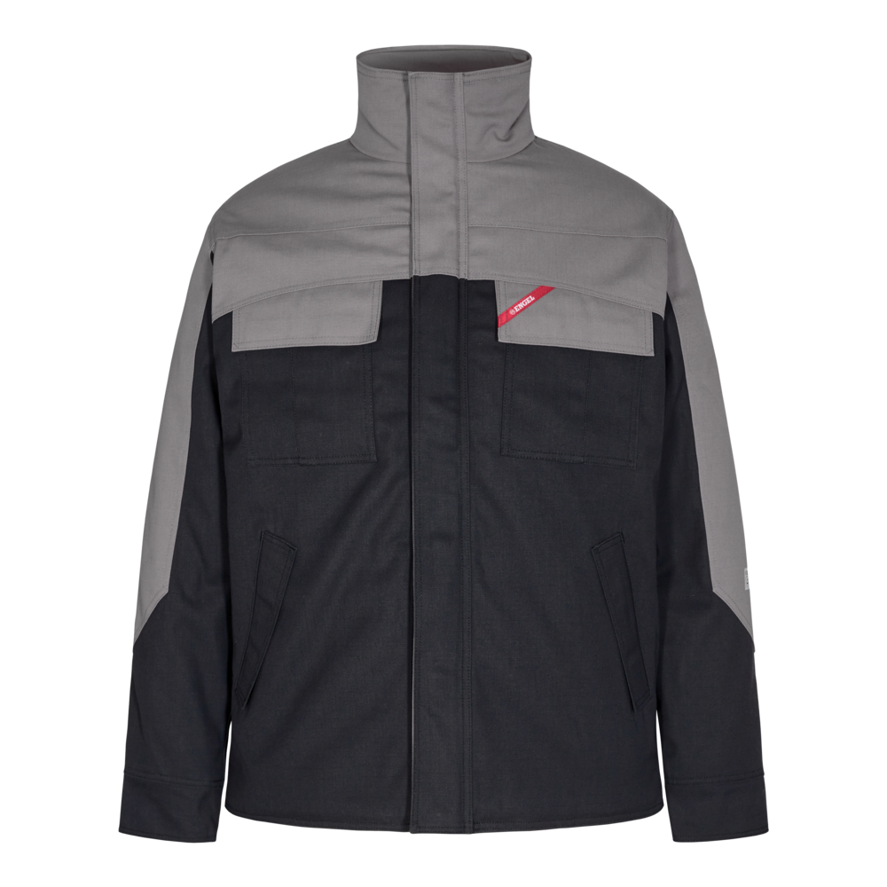 SAFETY+ Multinorm Winterjacke – Schwarz / Grau (Front)