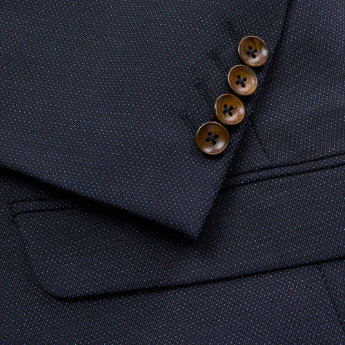 Uldblazer i Modern Fit - Navy