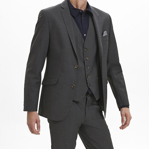 Men’s Waistcoat in Modern Fit - Charcoal