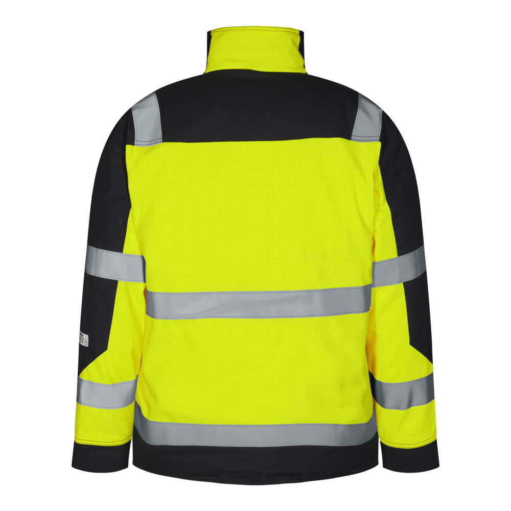 SAFETY+ EN ISO 20471 Multinorm Winterjacke – Gelb / Schwarz (Rücken)