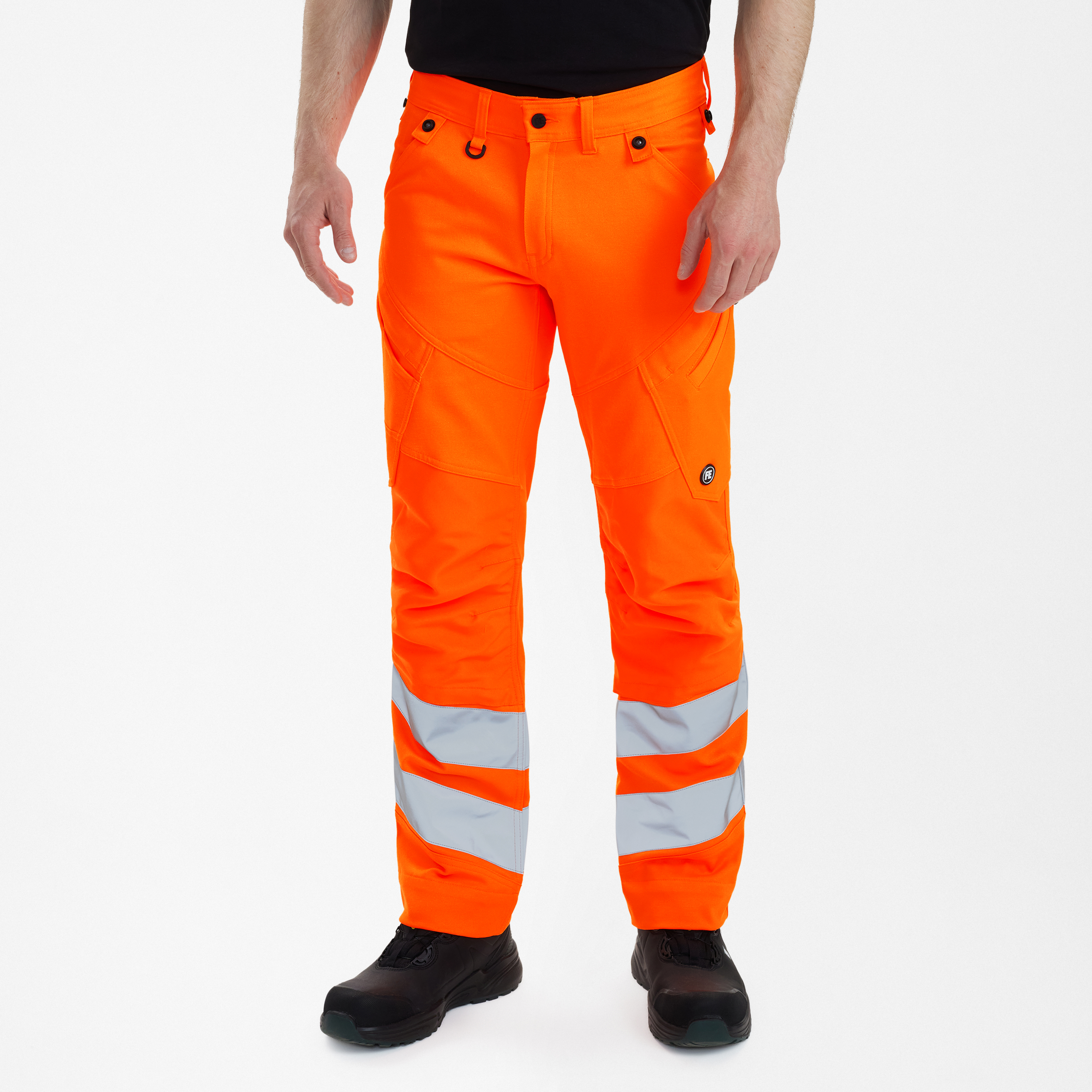 Engel Workwear Safety arbejdsbukser med 2-vejs stræk - Hi-vis Orange [10] / K80