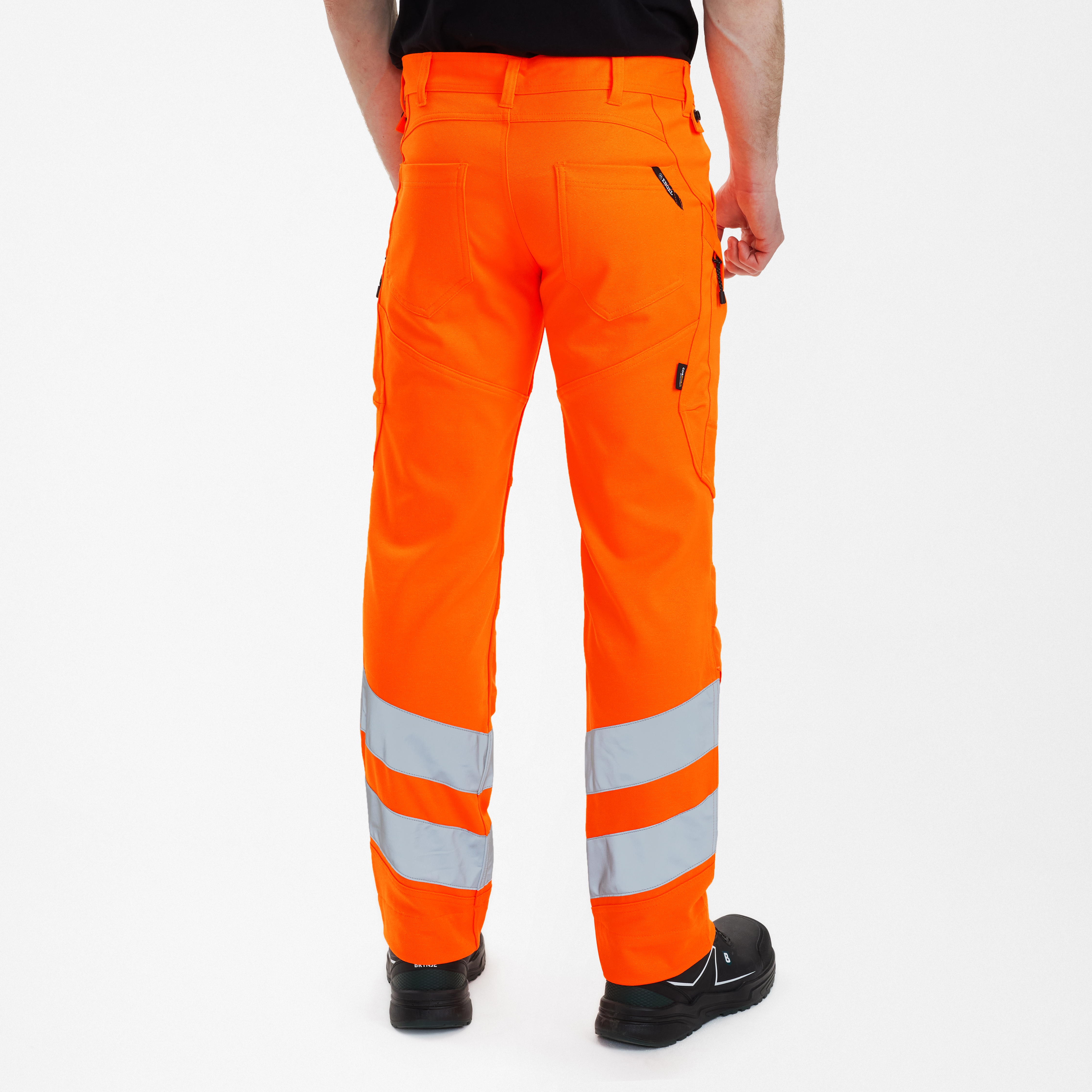 Engel Workwear Safety arbejdsbukser med 2-vejs stræk - Hi-vis Orange [10] / K80