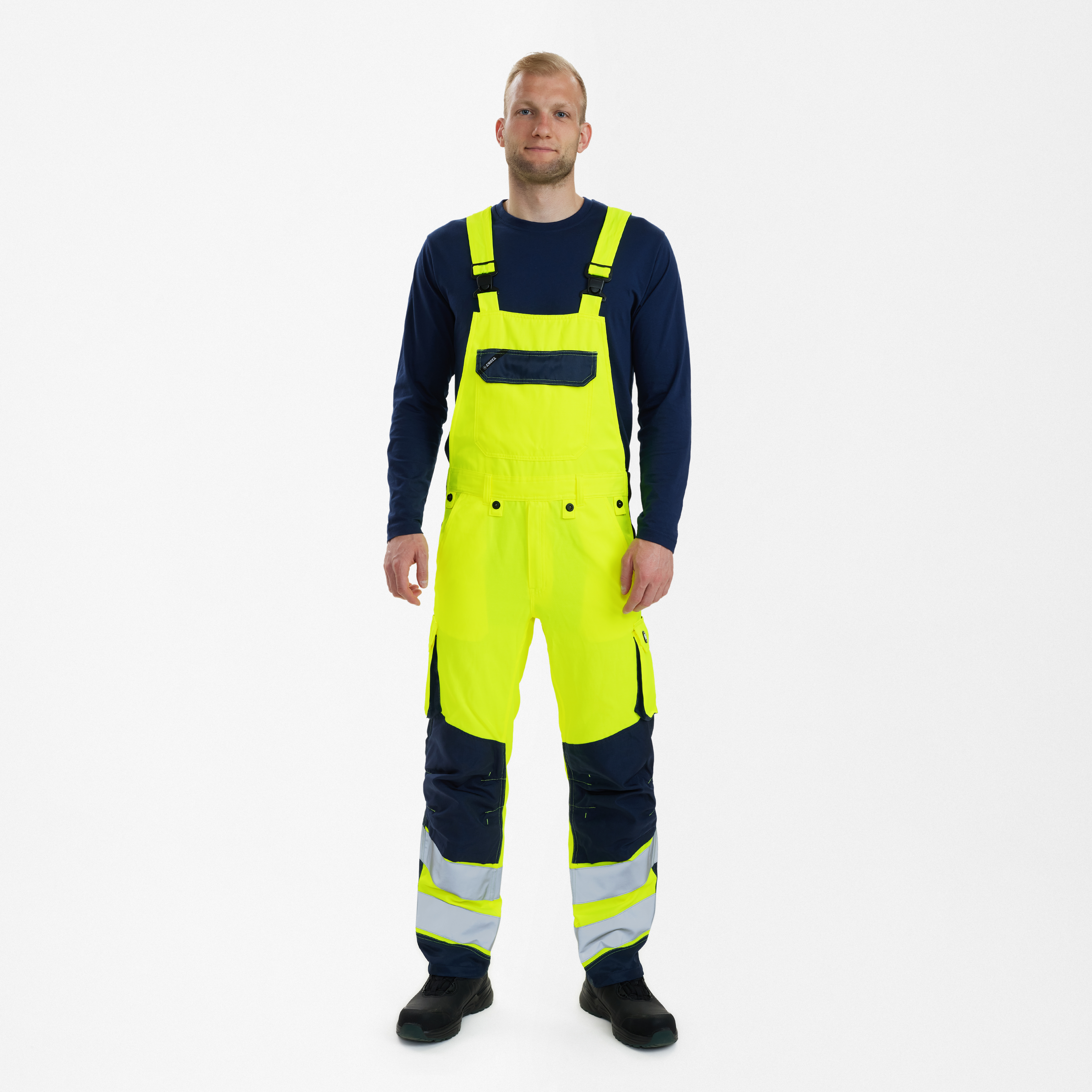 Engel Workwear Safety Light overall - Gul/Blue Ink [38165] / K80