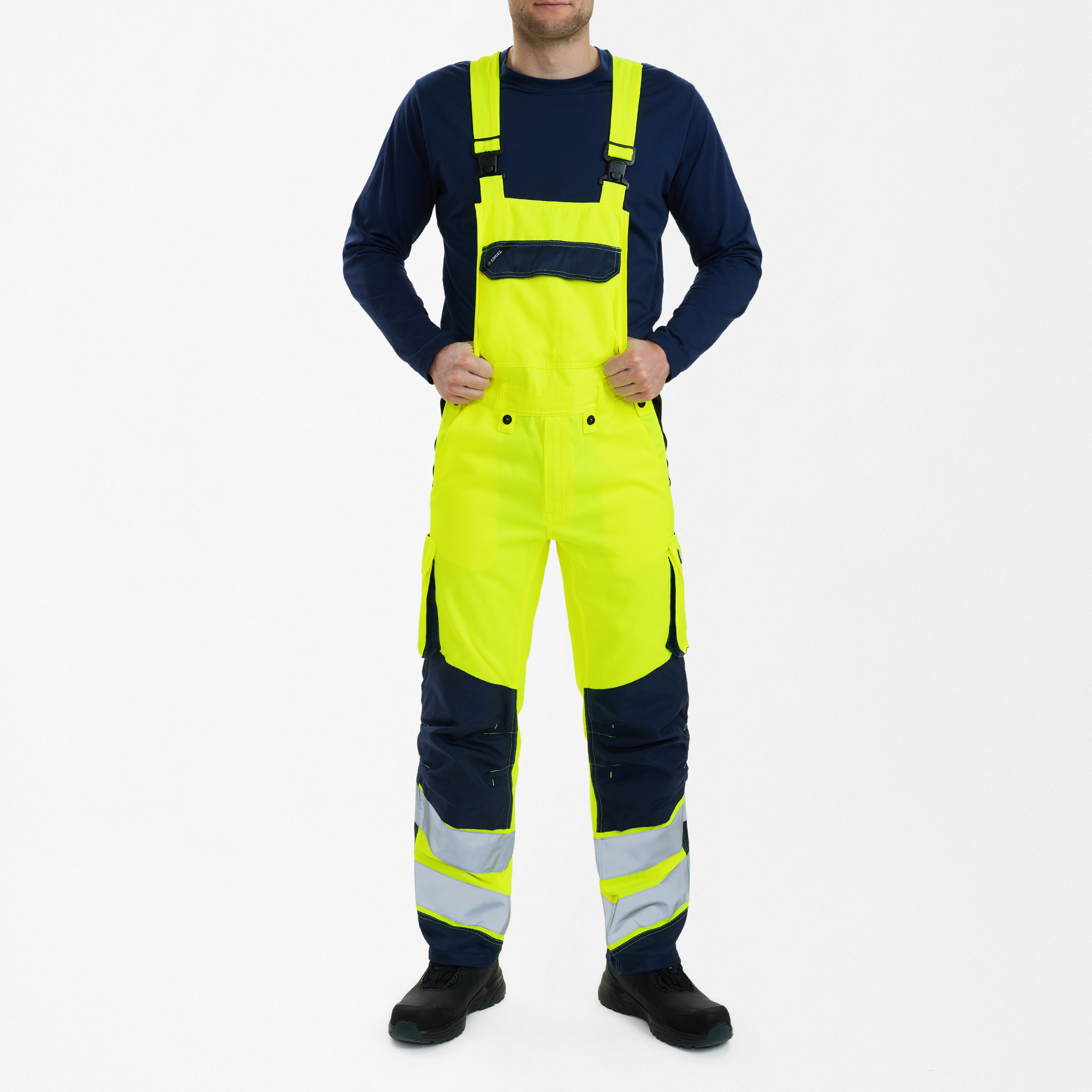 Engel Workwear Safety Light overall - Gul/Blue Ink [38165] / K80