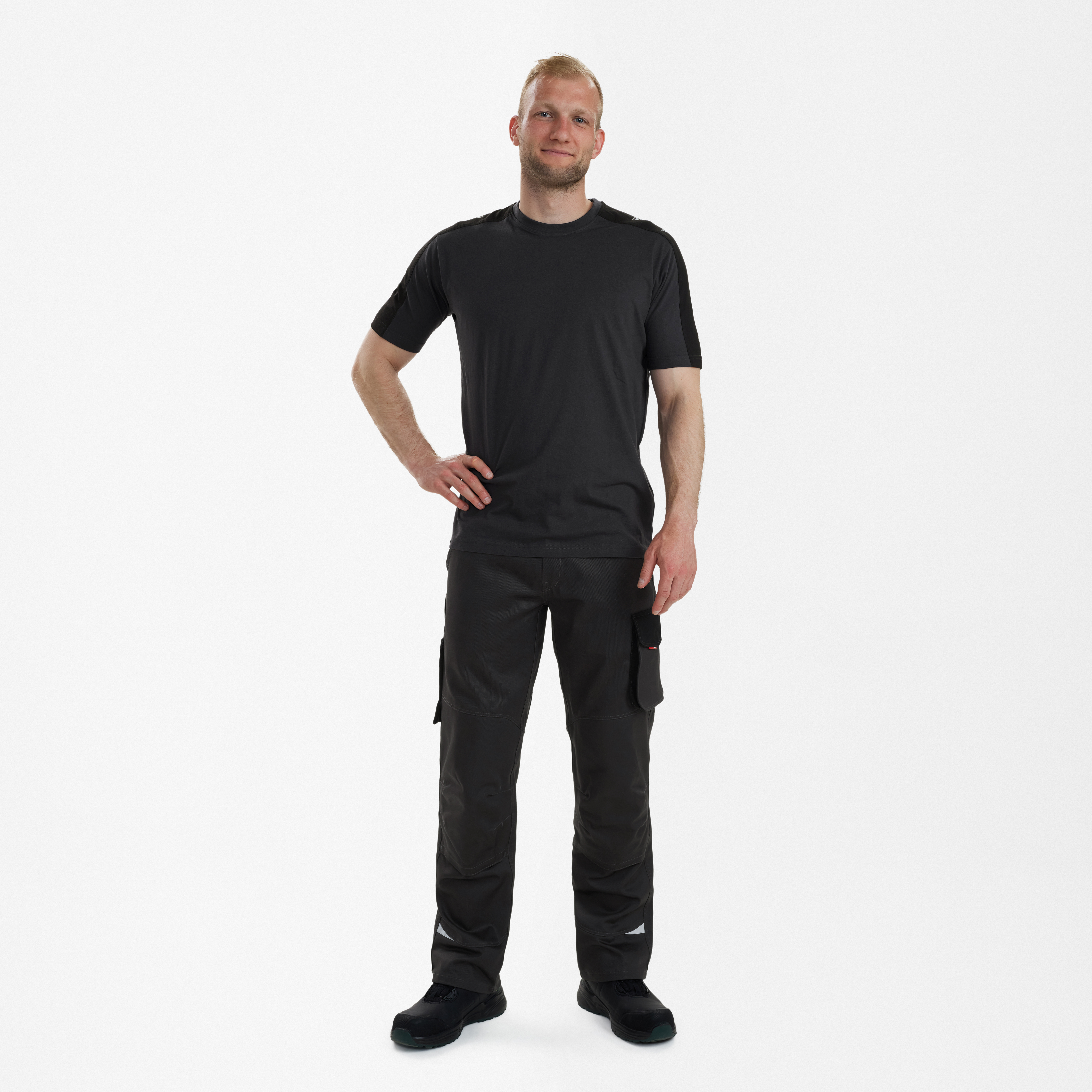 Engel Workwear Galaxy T-shirt - Antrazitgrå/Sort [7920] / XS