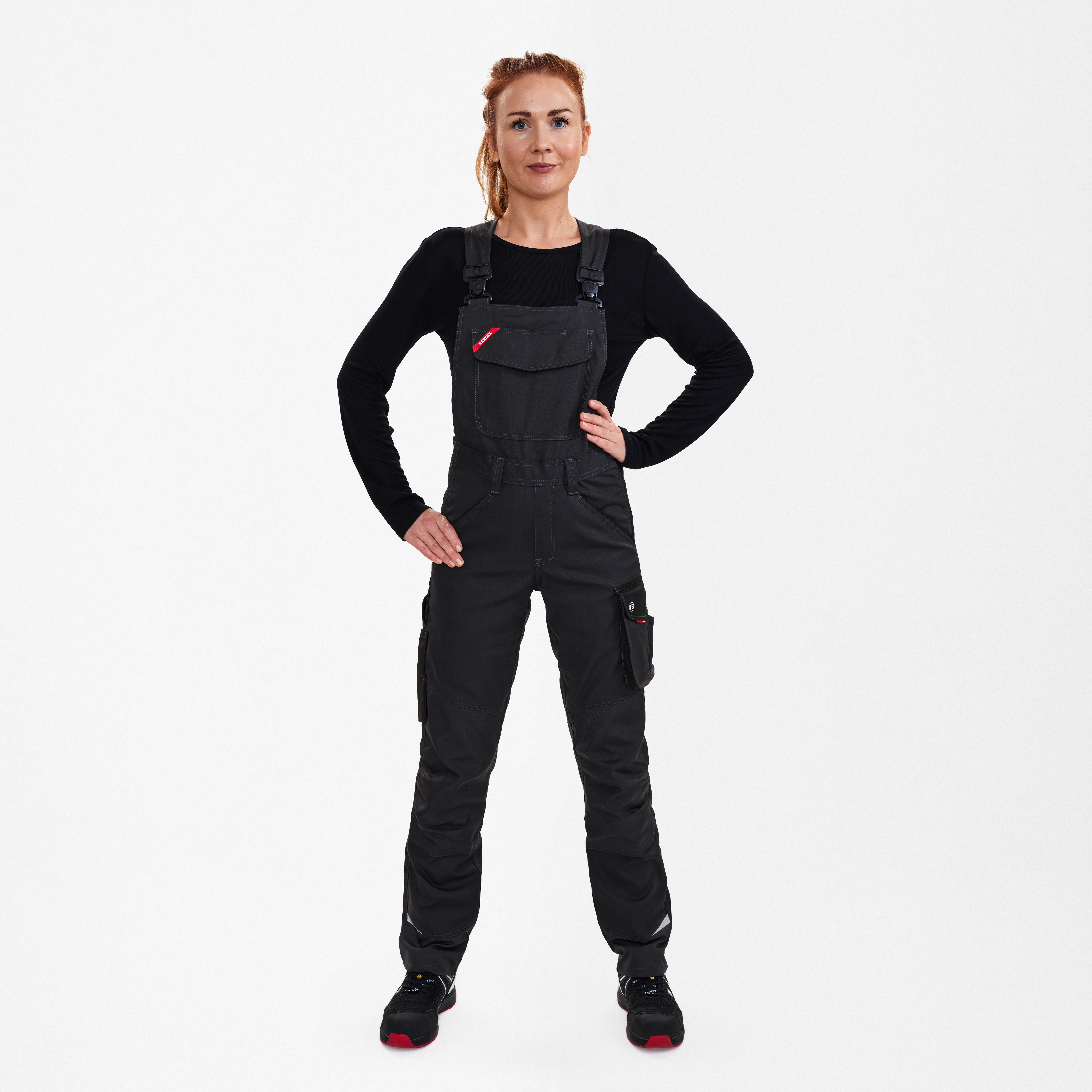 Engel Workwear Galaxy dame overall - Antrazitgrå/Sort [7920] / 34