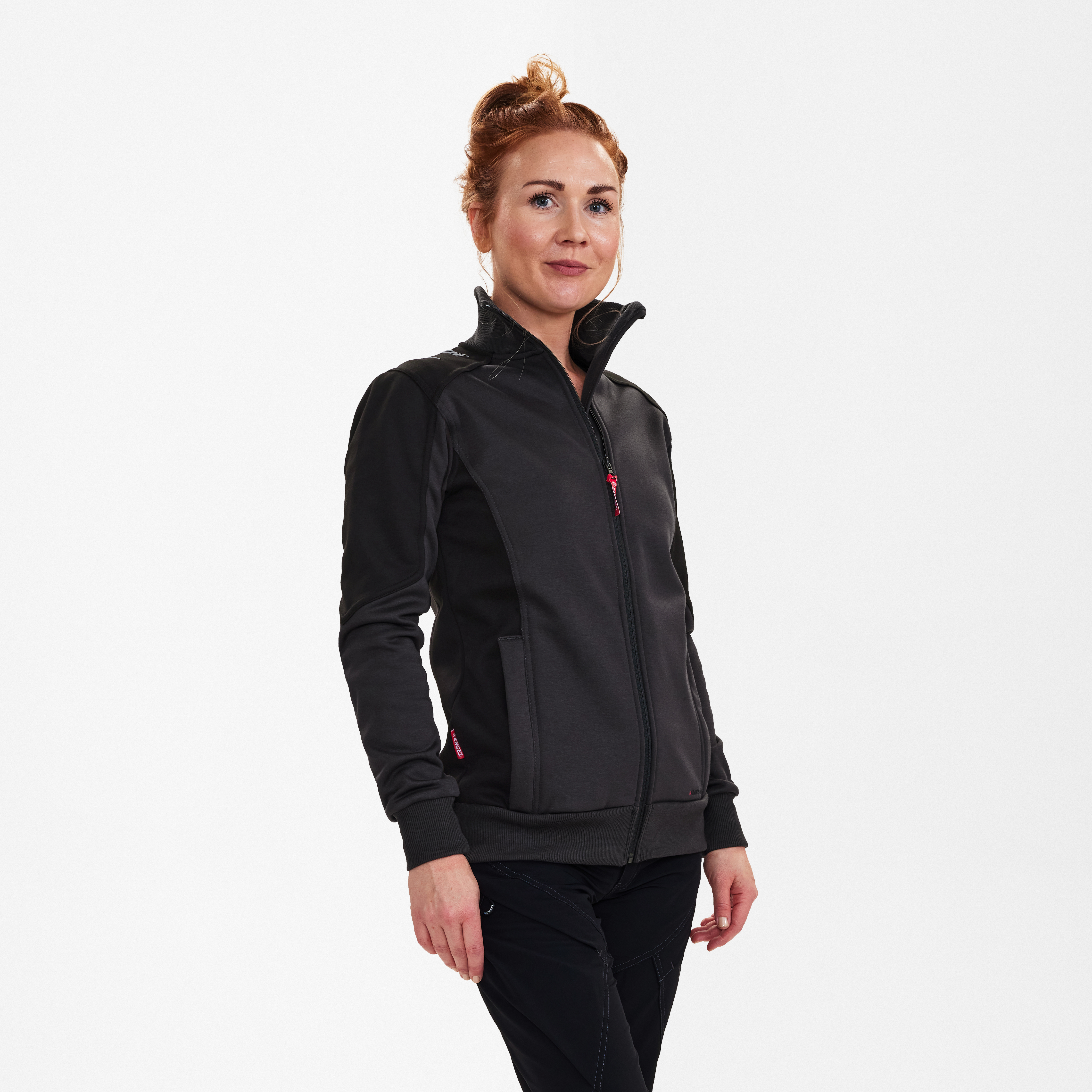 Engel Workwear Galaxy dame sweat cardigan - Antrazitgrå/Sort [7920] / XS