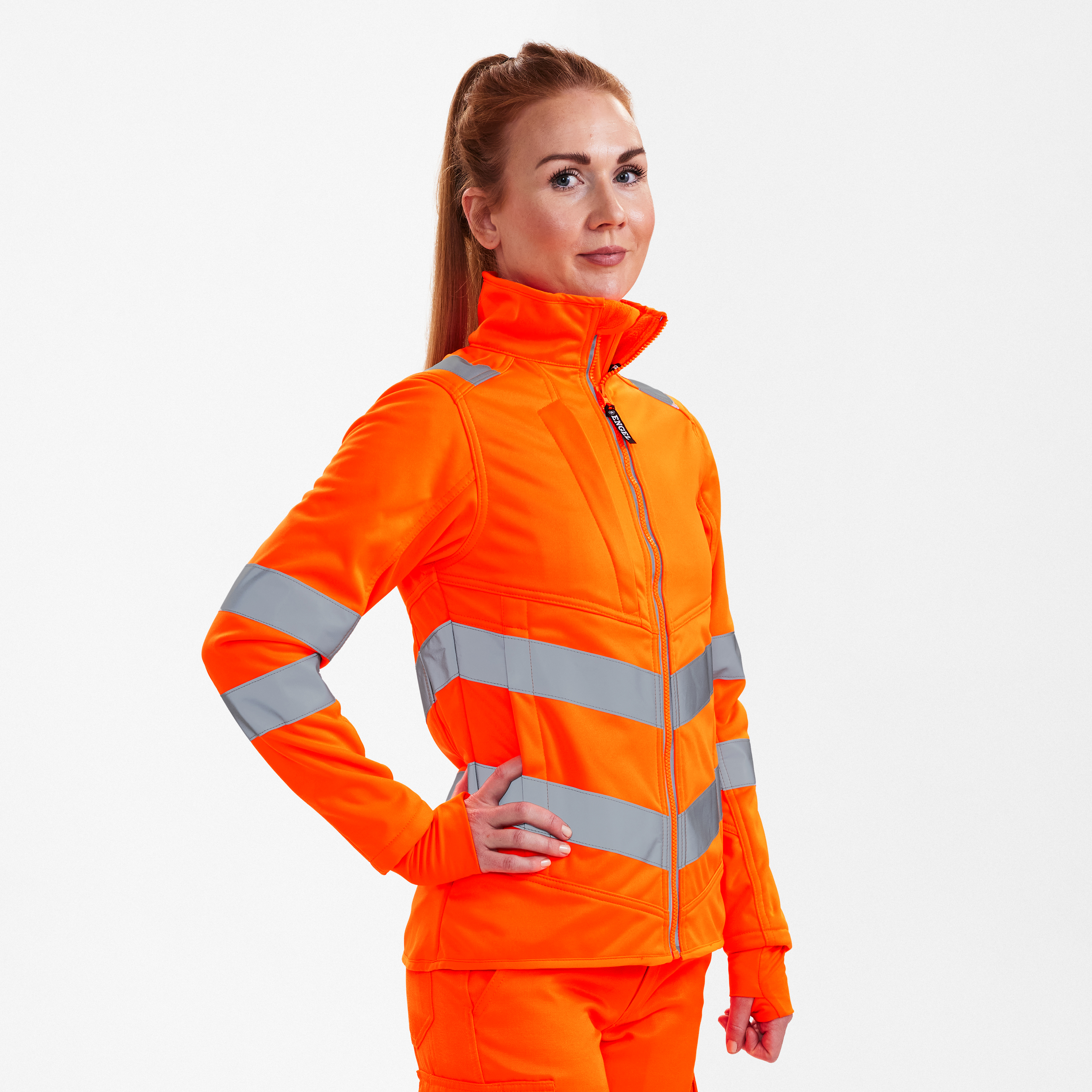 Engel Workwear Safety dame softshelljakke - Hi-vis Orange [10] / XS