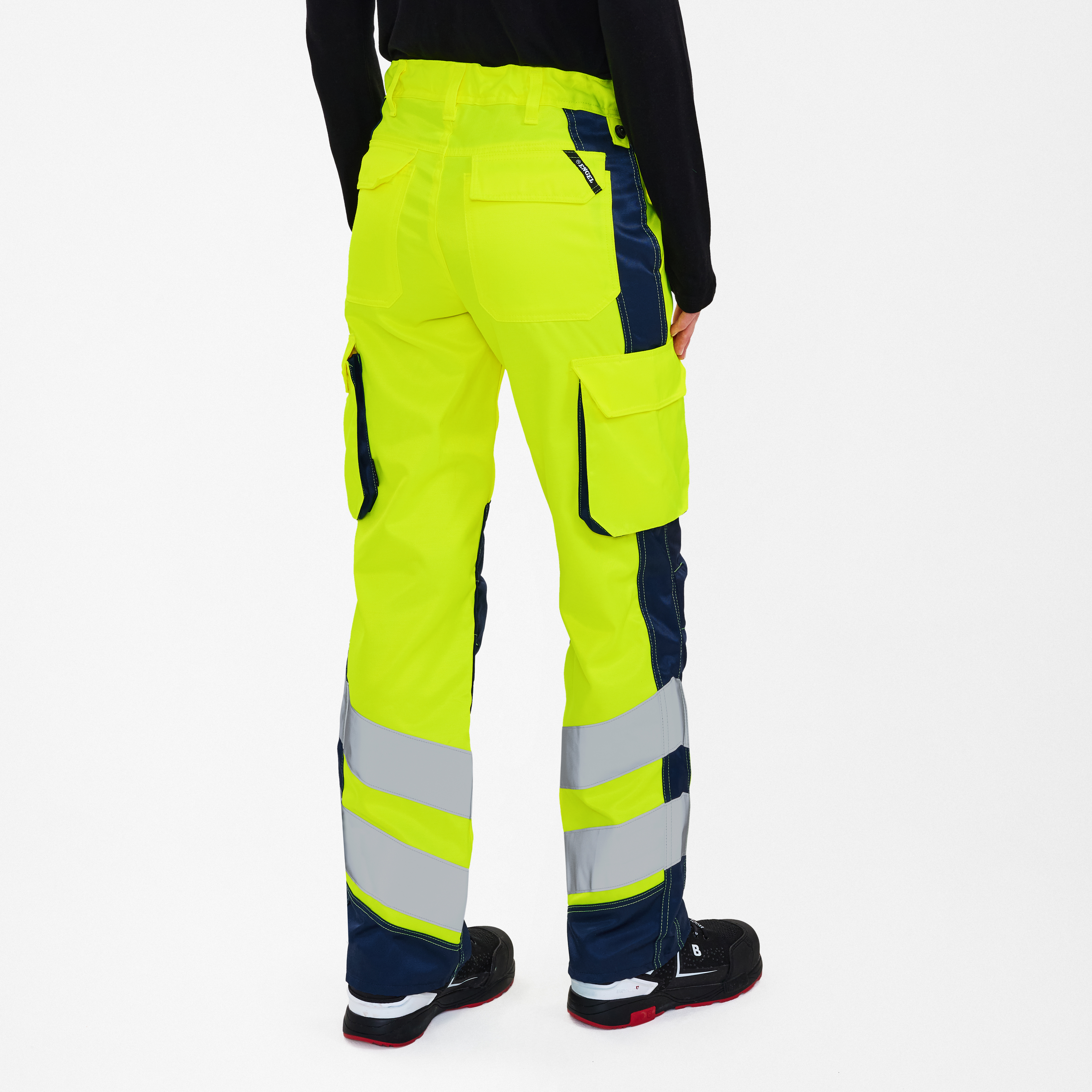 Engel Workwear Safety Light damebukser - Gul/Blue Ink [38165] / 34