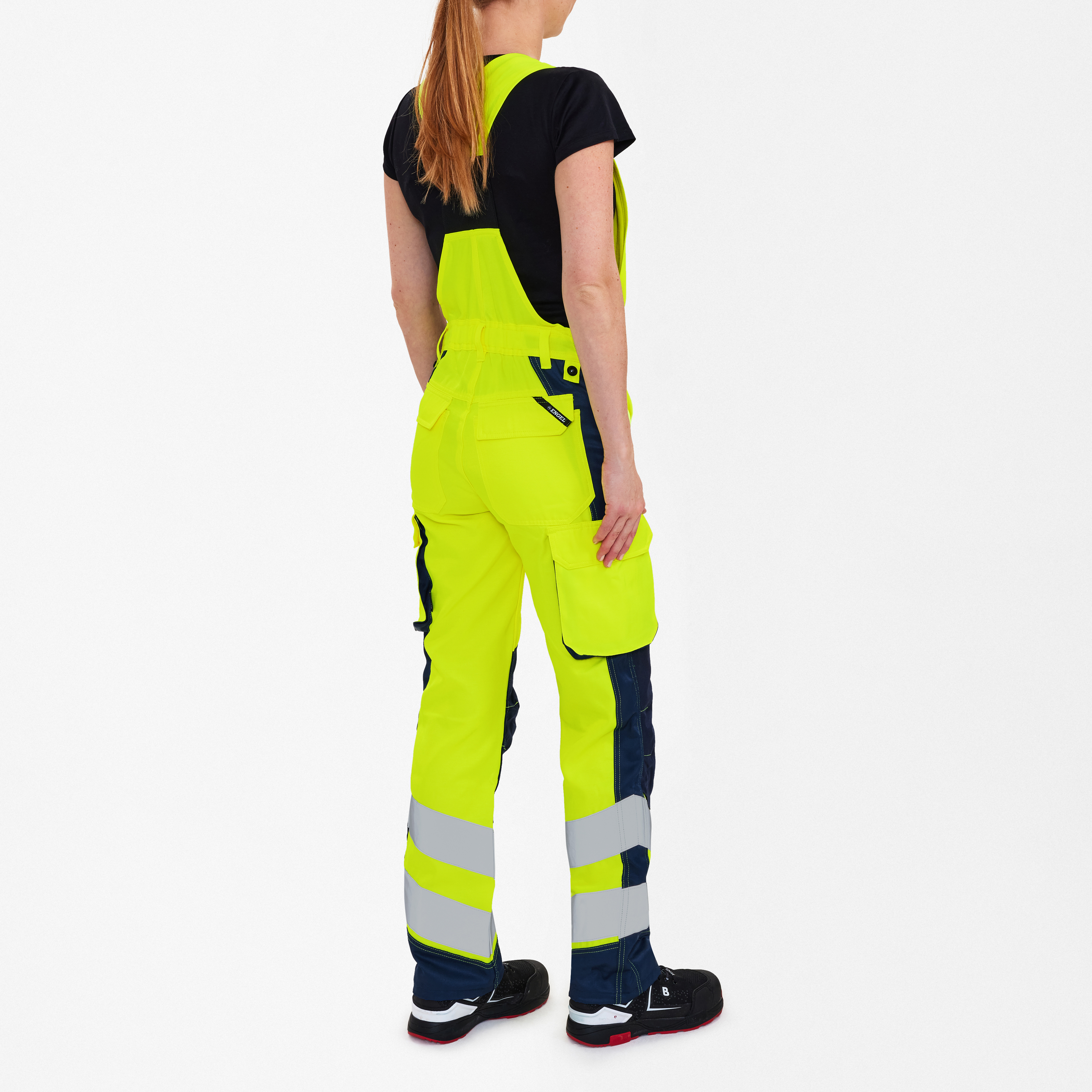 Engel Workwear Safety Light dameoverall - Gul/Blue Ink [38165] / 34