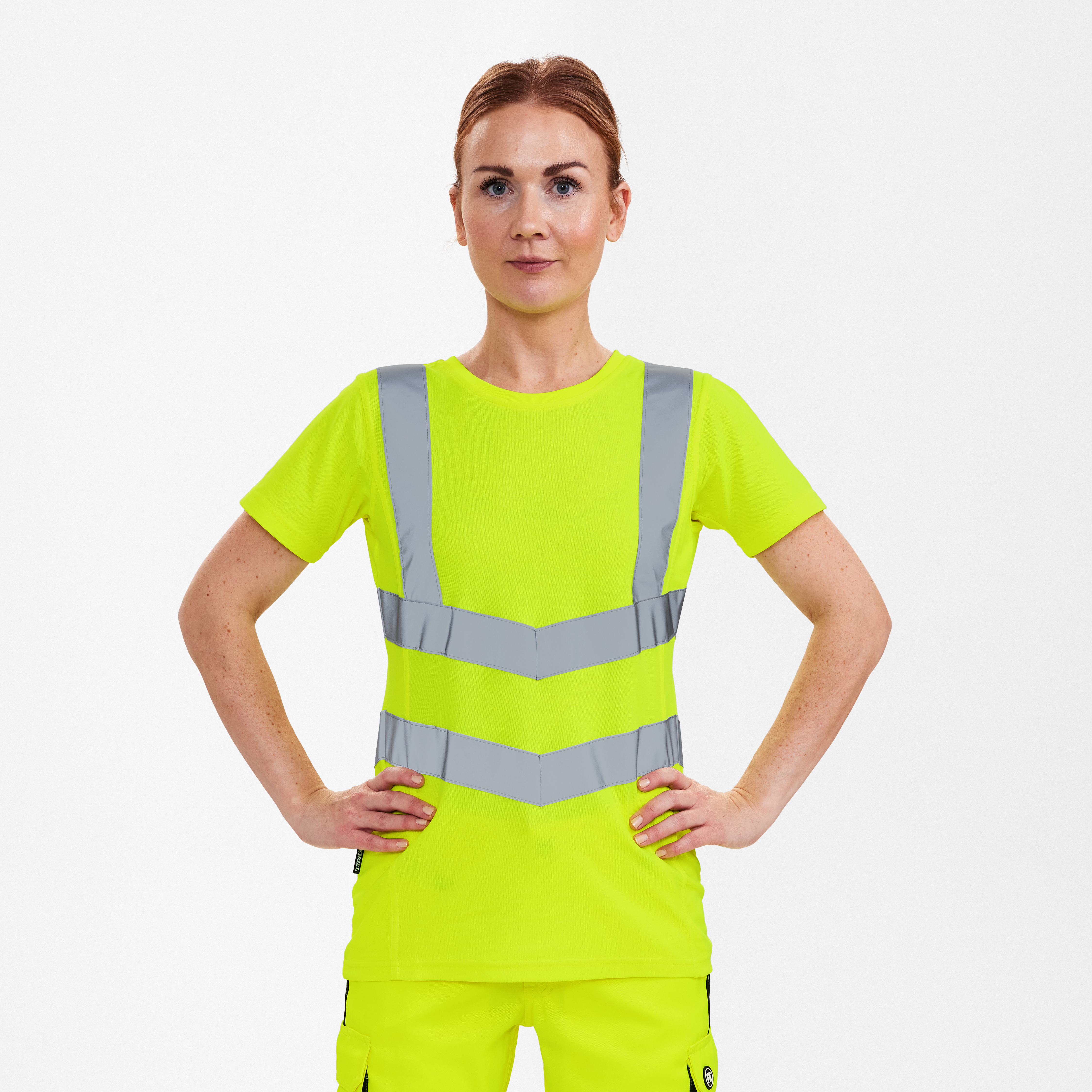 Engel Workwear Safety dame T-shirt - Gul [38] / XS