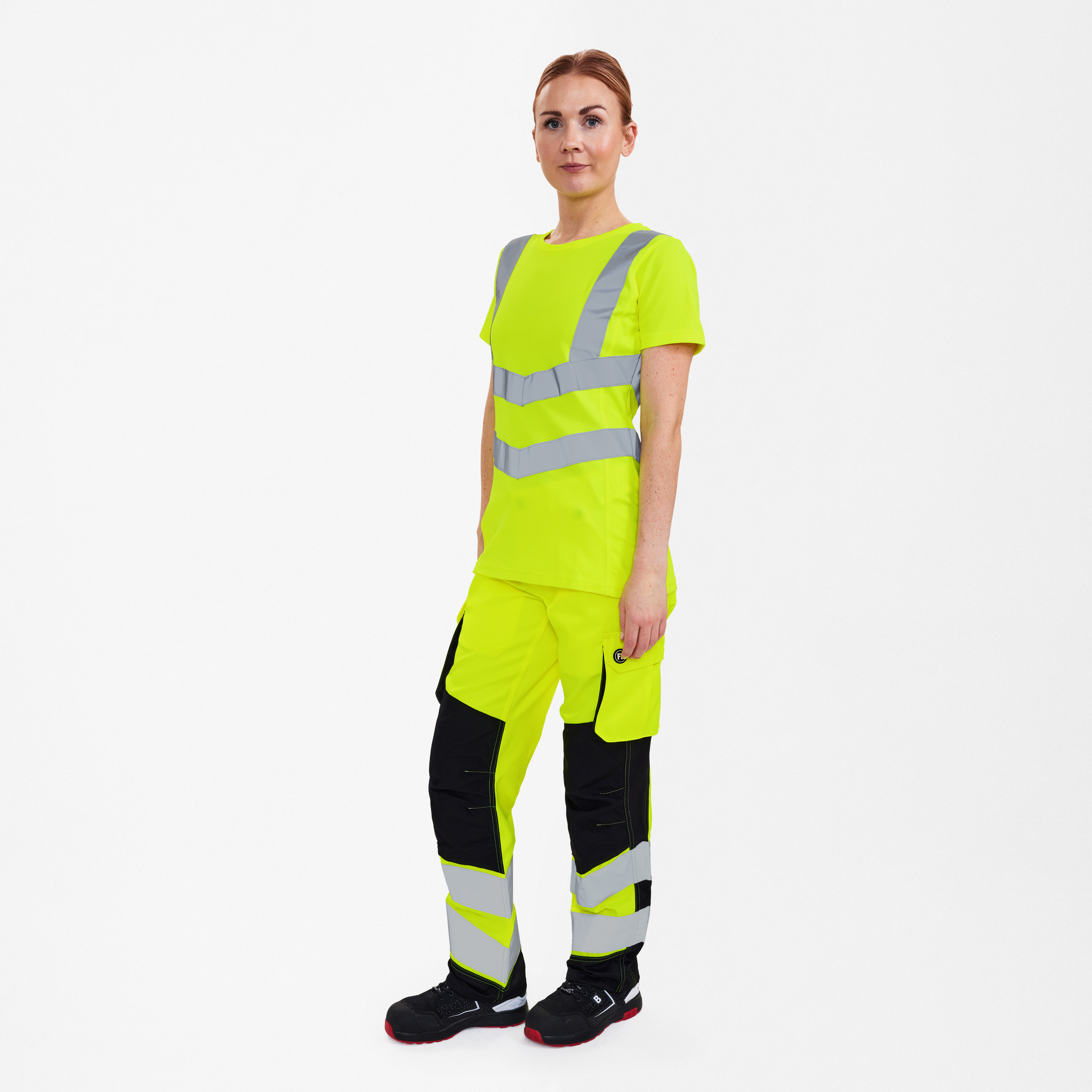 Engel Workwear Safety dame T-shirt - Gul [38] / XS