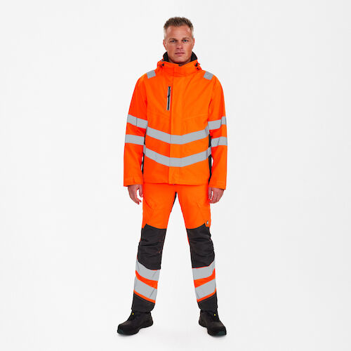 Safety Shell Jacket - Hi-vis Orange / Anthracite Grey, Engel | Engel ...