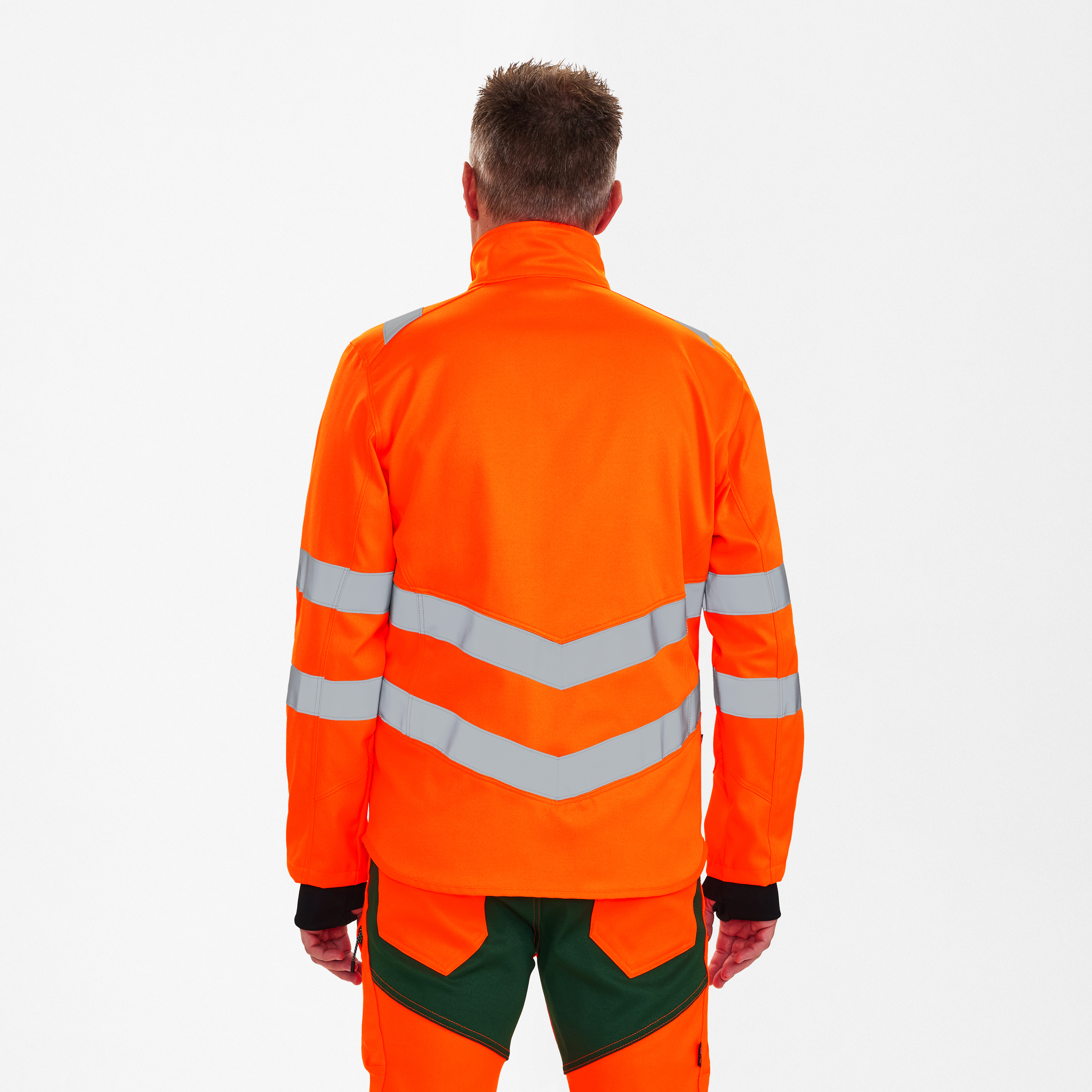 Engel Workwear Safety arbejdsjakke med 2-vejs stræk - Hi-vis Orange [10] / XS