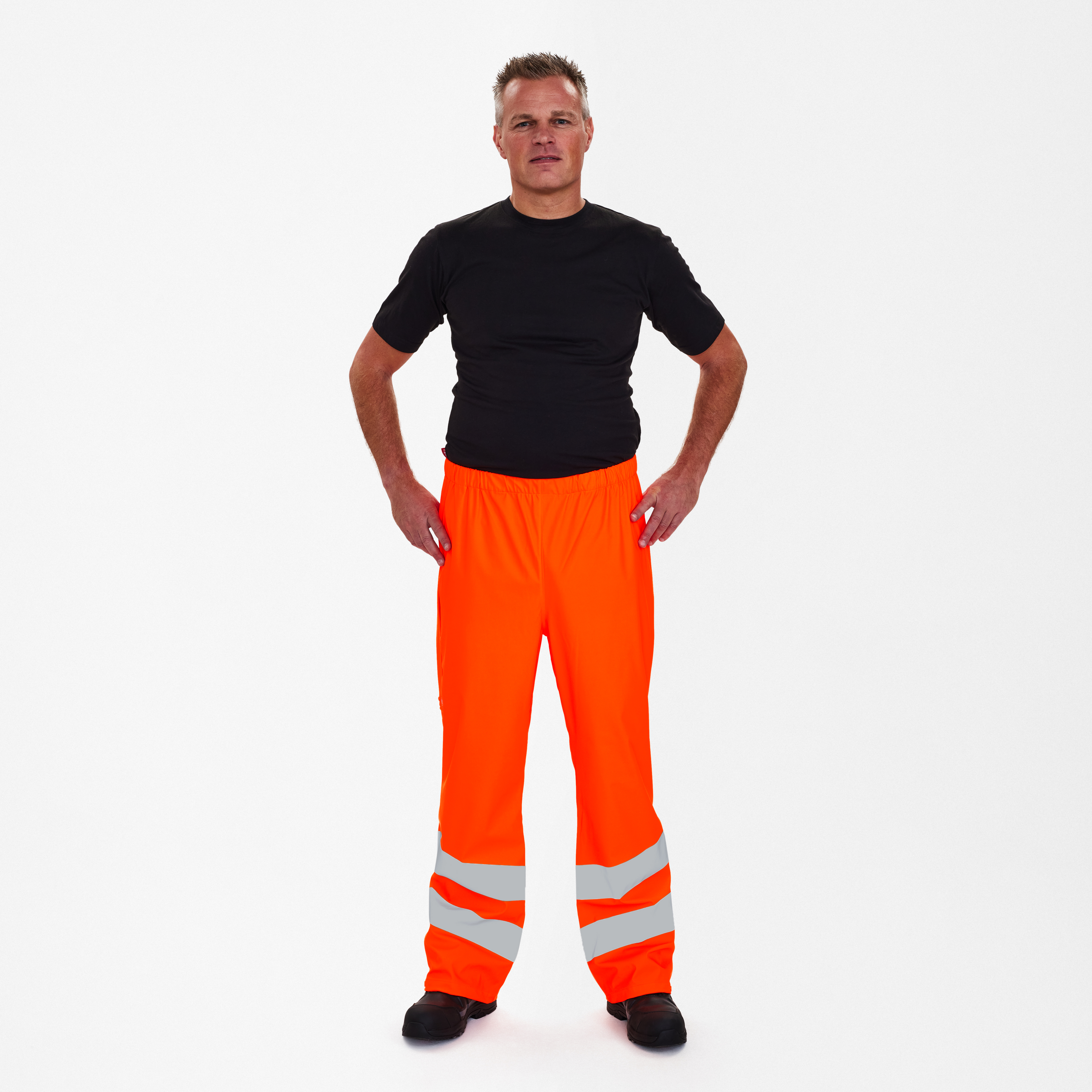 Engel Workwear Safety regnbukser - Hi-vis Orange [10] / XS
