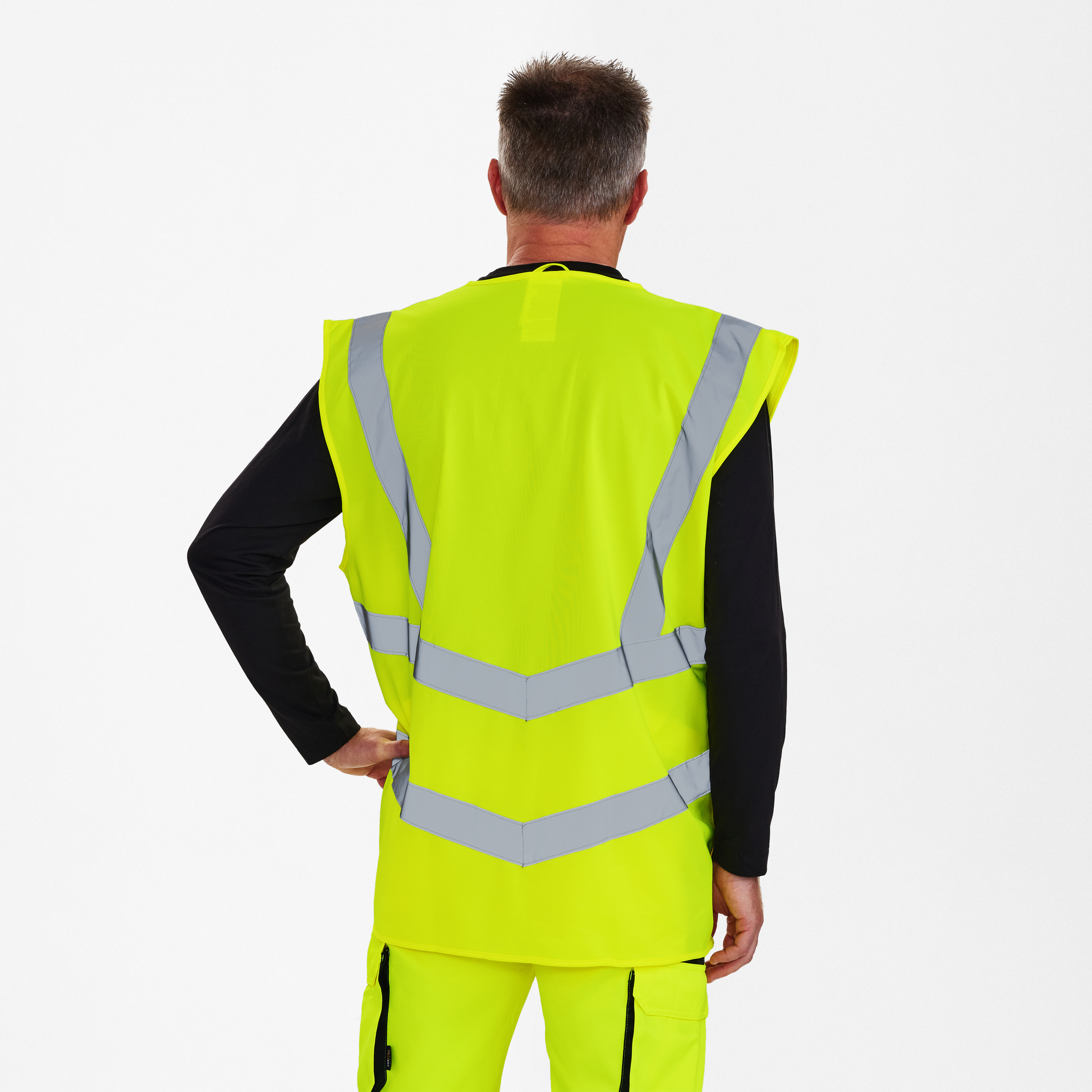 Engel Workwear Safety vejvest med lynlås - Gul [38] / 3XL/4XL
