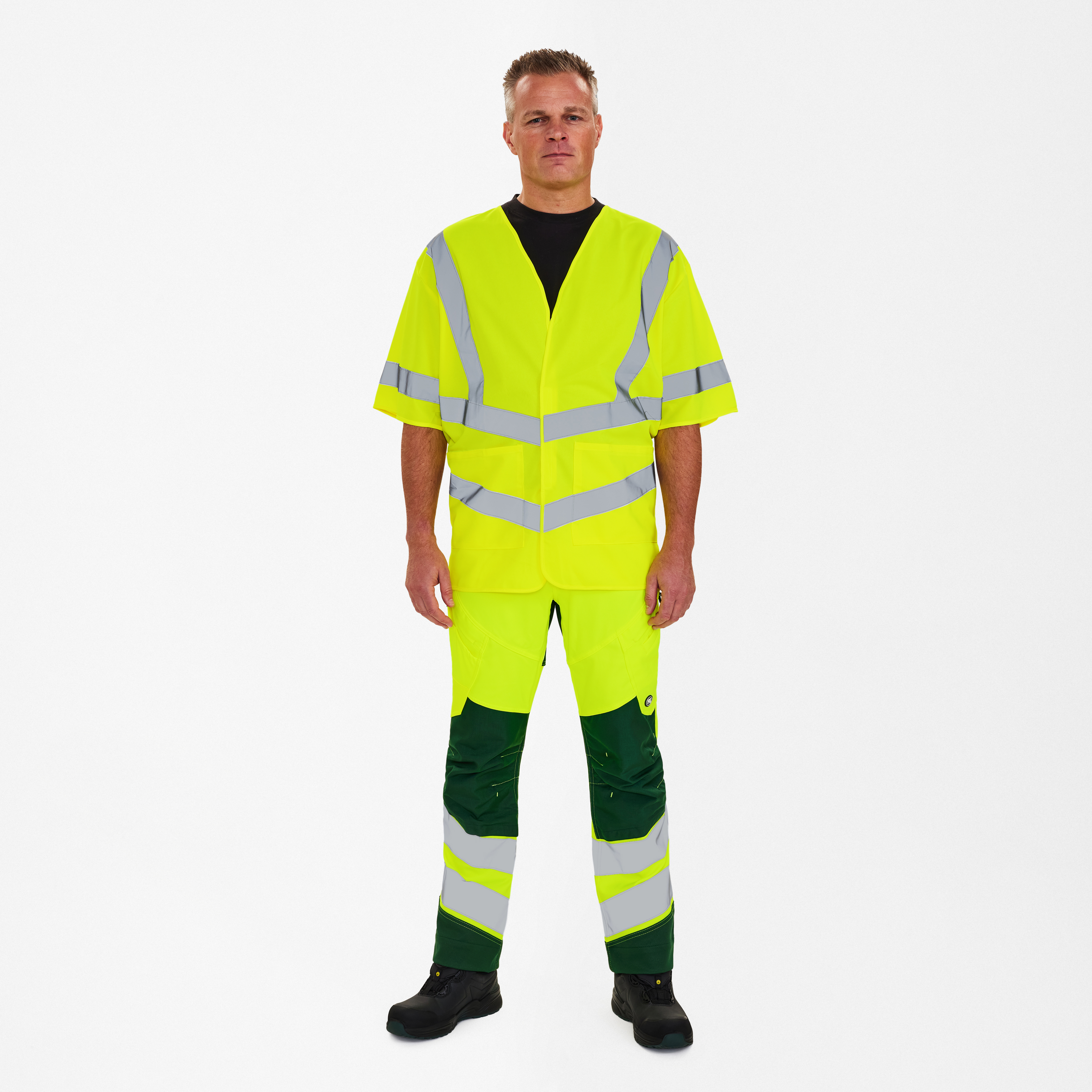 Engel Workwear Safety vejvest med ærmer - Gul [38] / 3XL/4XL