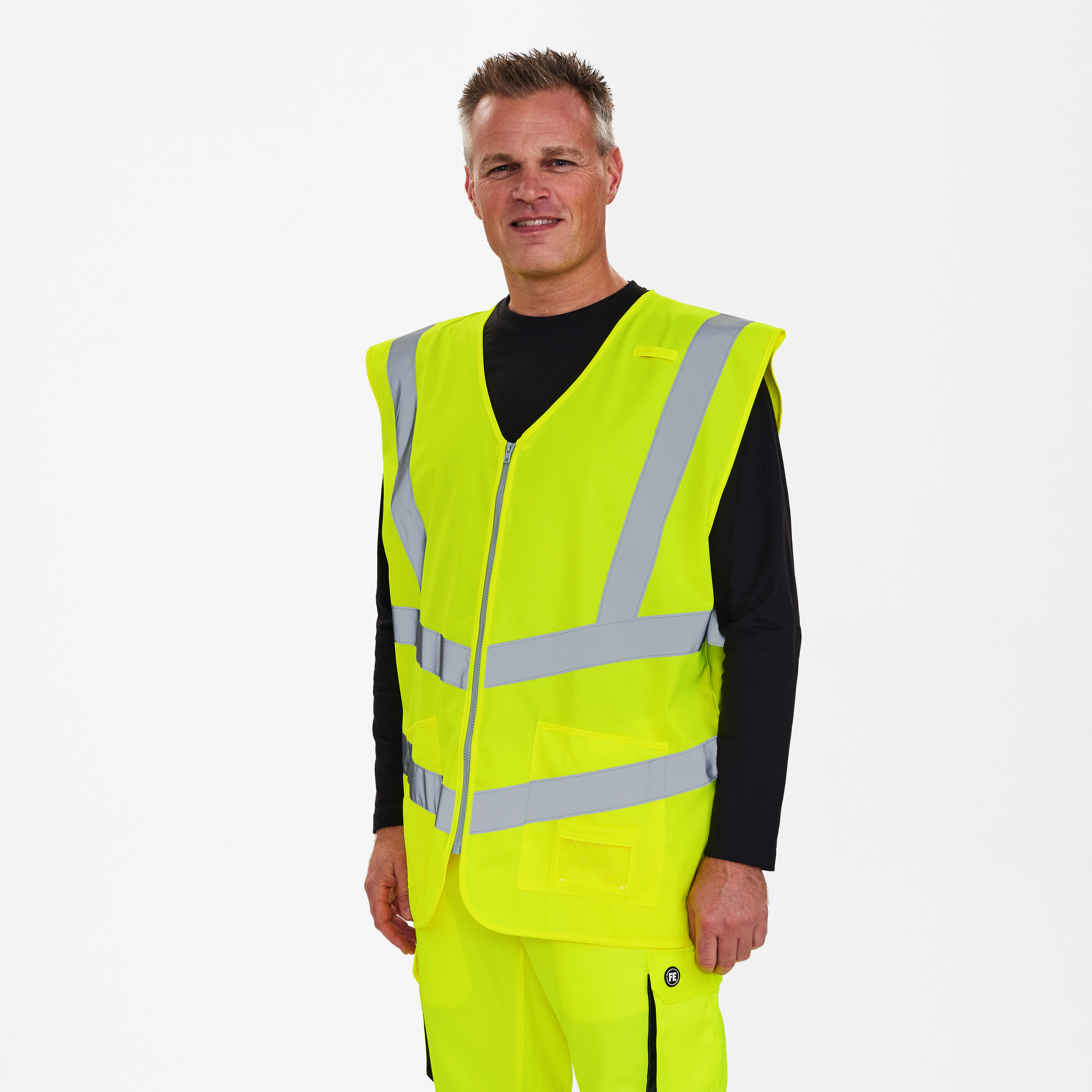 Engel Workwear Safety vejvest med lynlås - Gul [38] / 3XL/4XL