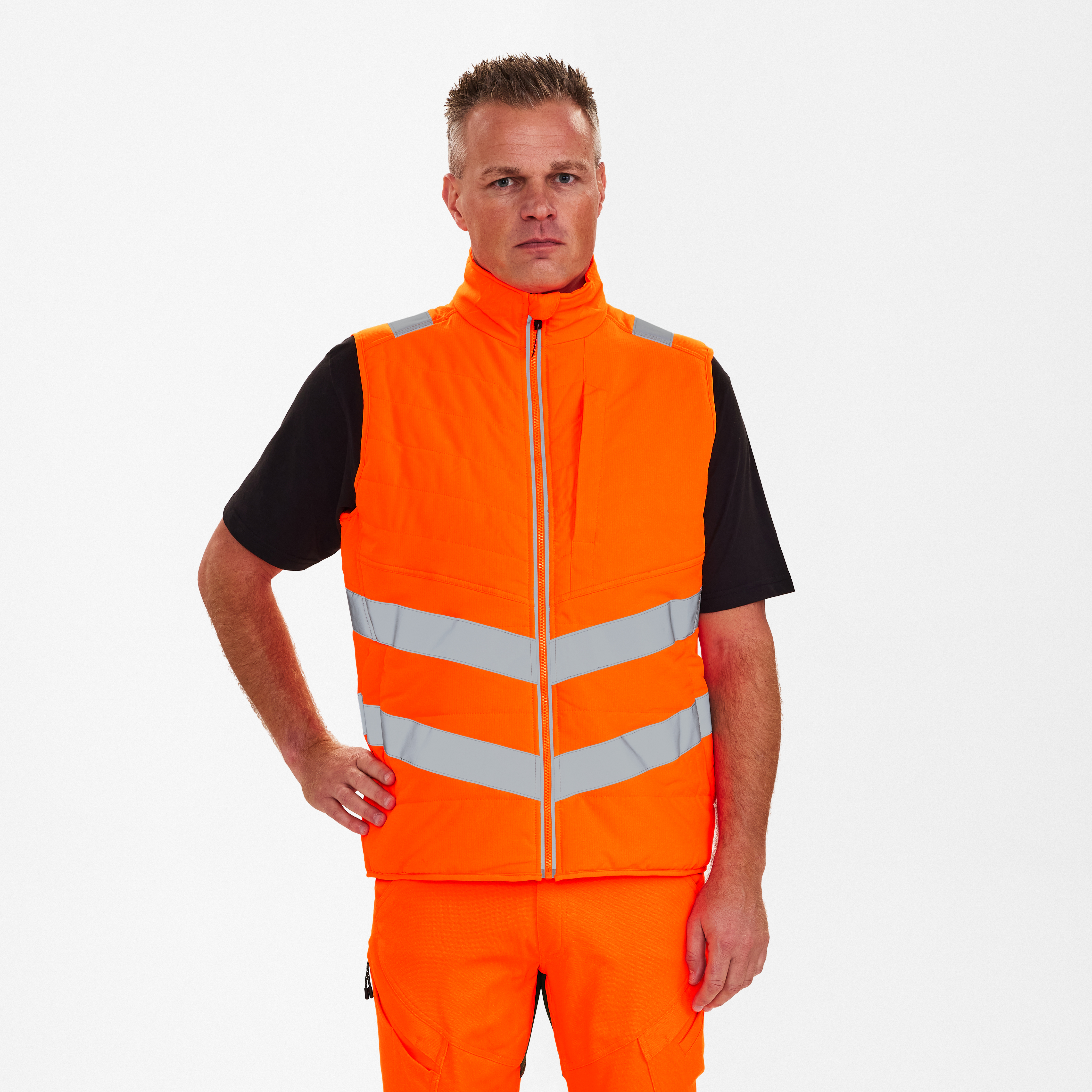 Engel Workwear Safety quiltet vest - Hi-vis Orange [10] / XS