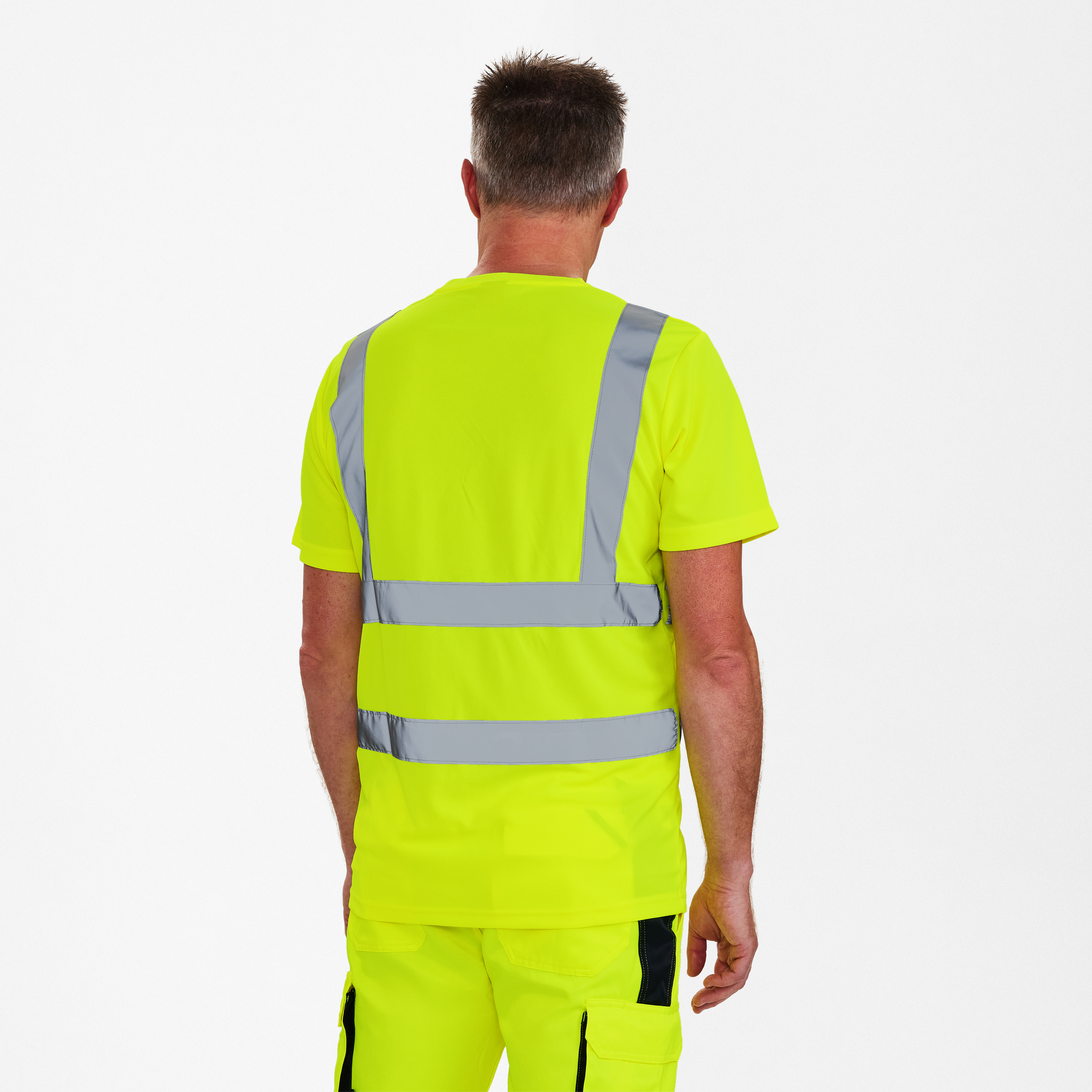 Engel Workwear Safety T-shirt med brystlomme - Gul [38] / XS
