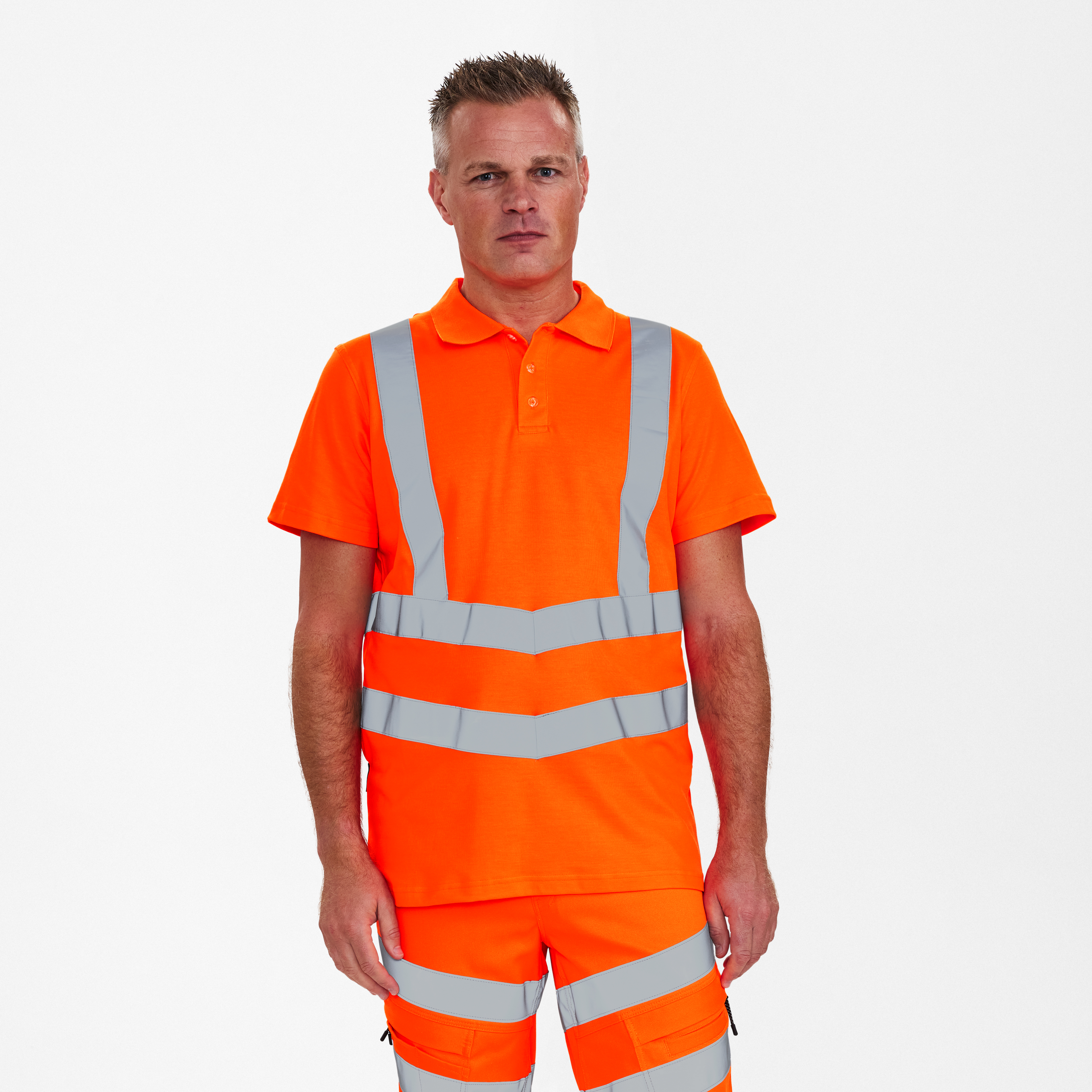 Engel Workwear Safety poloshirt - Hi-vis Orange [10] / XS