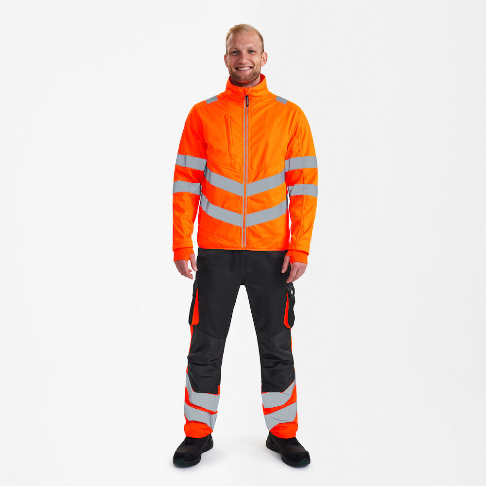 SAFETY Softshelljacke – Warnorange (Am Modell)