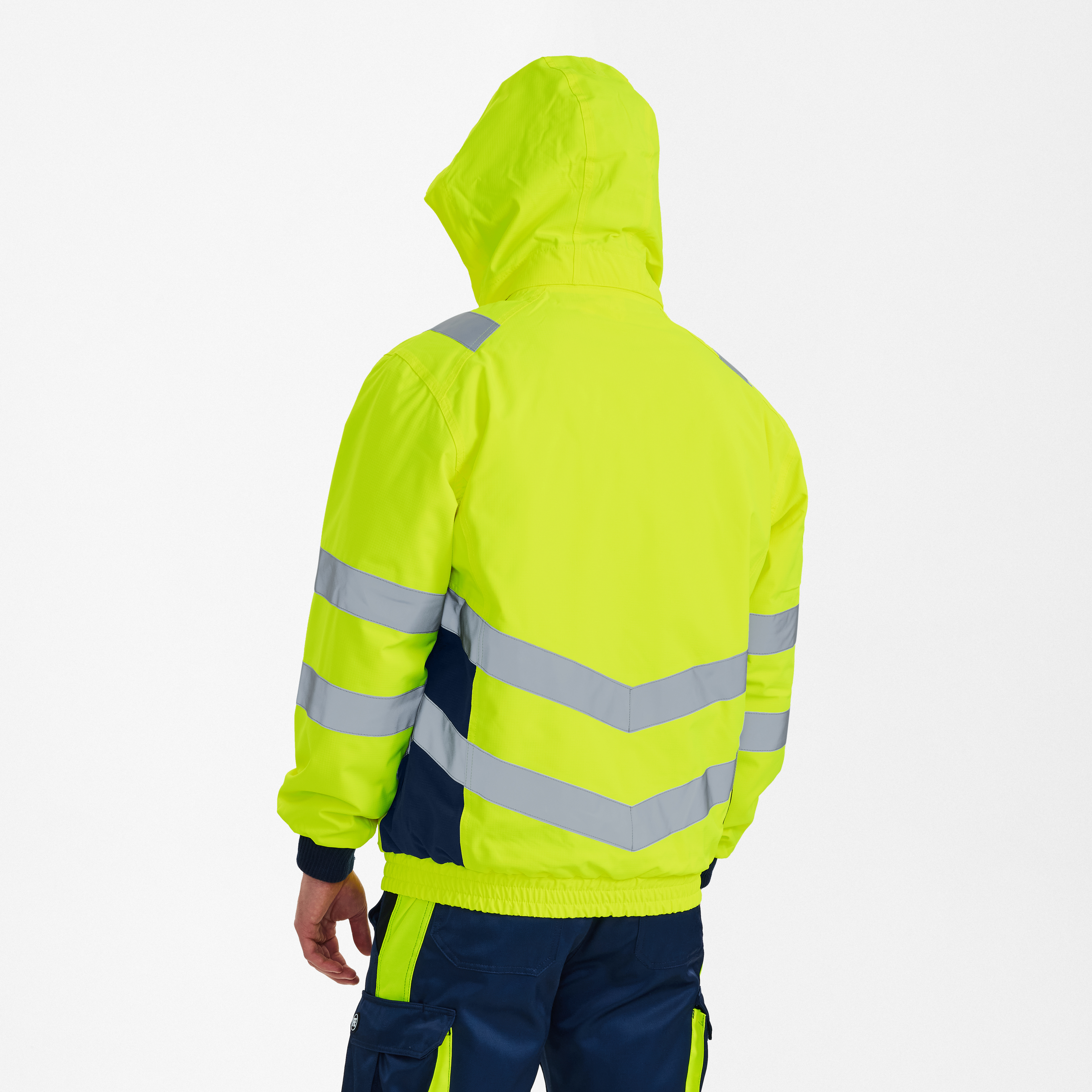 Engel Workwear Safety pilotjakke - Gul/Blue Ink [38165] / XS