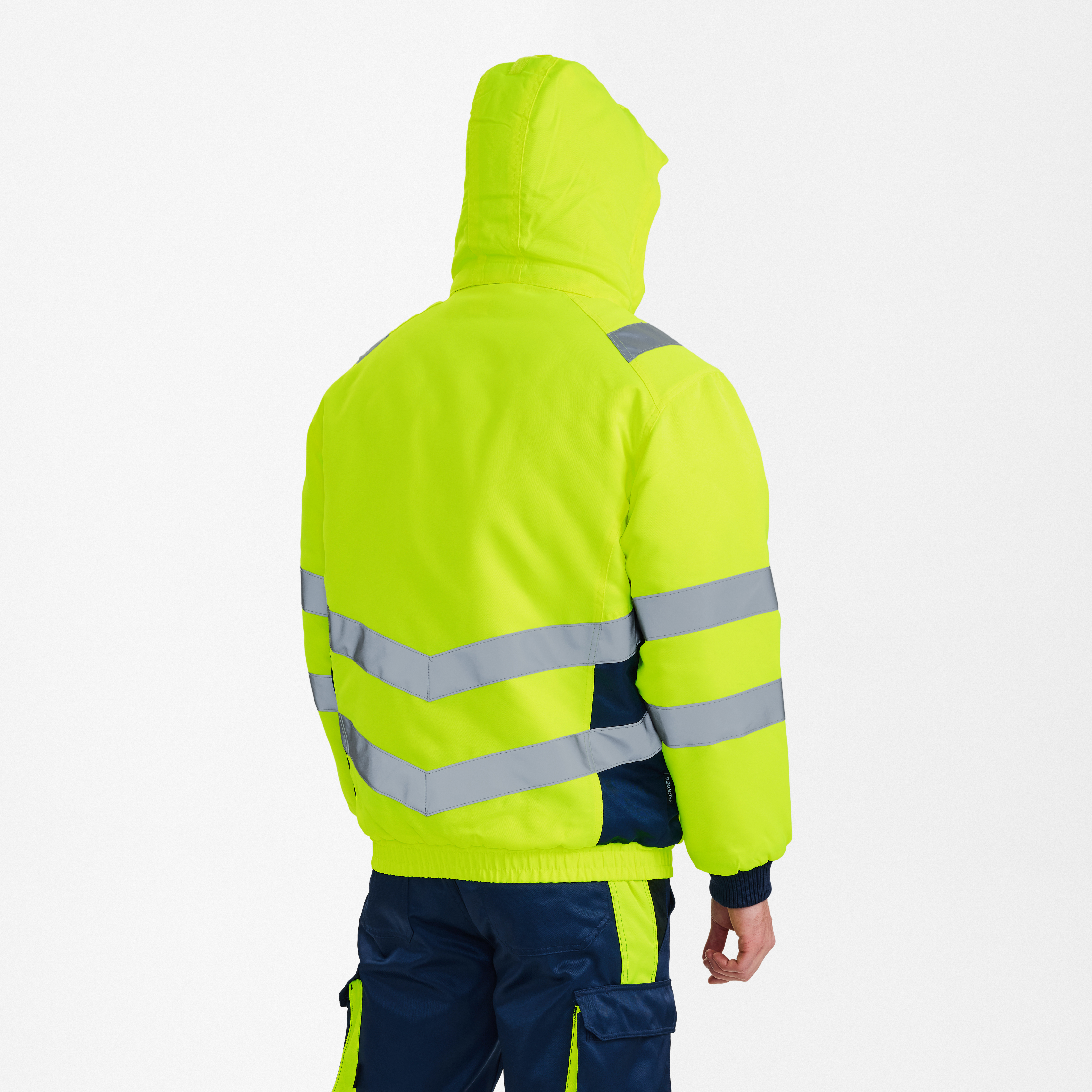 Engel Workwear Safety pilotjakke - Gul/Blue Ink [38165] / XS