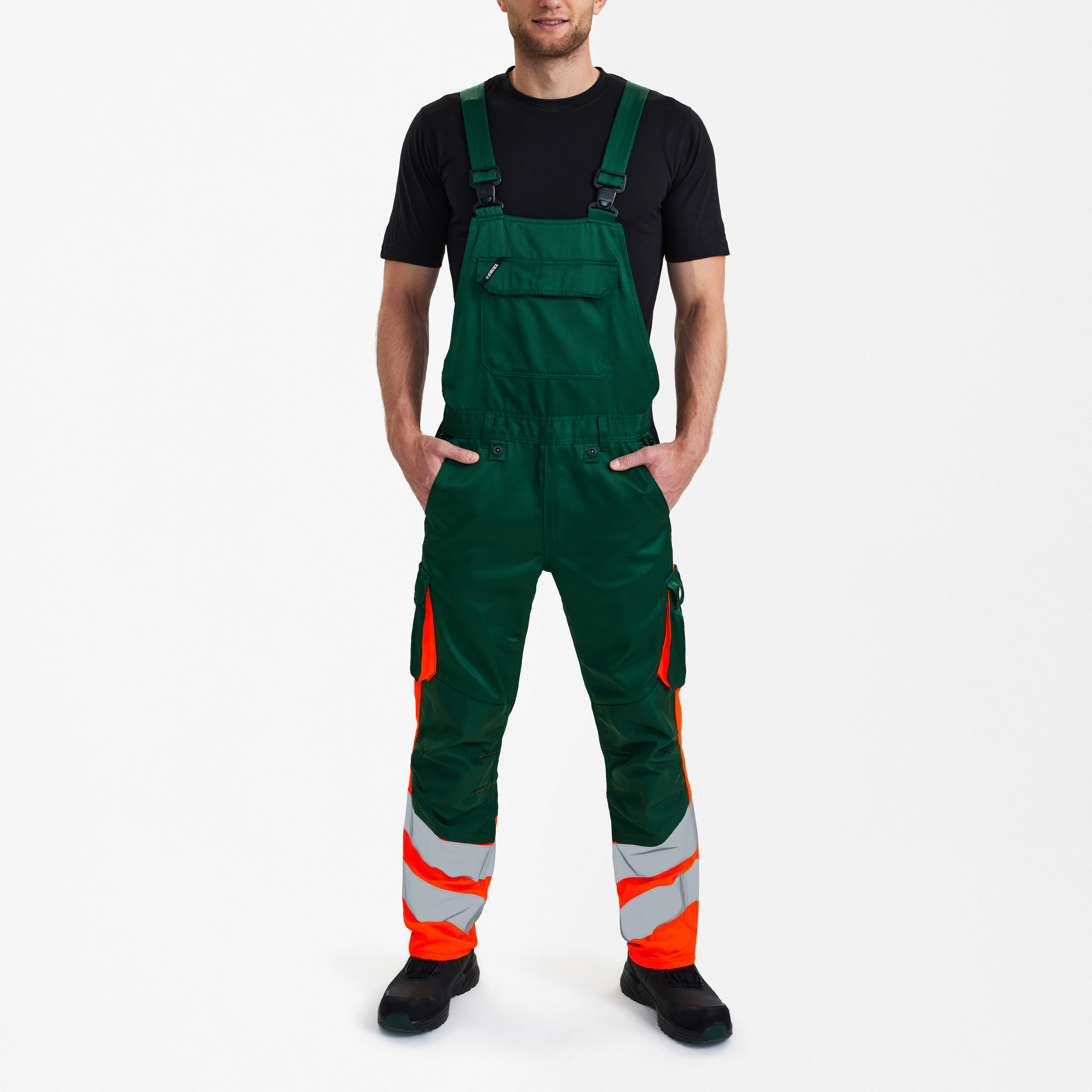 Engel Workwear Safety Light overall - Grøn/Orange [110] / K80