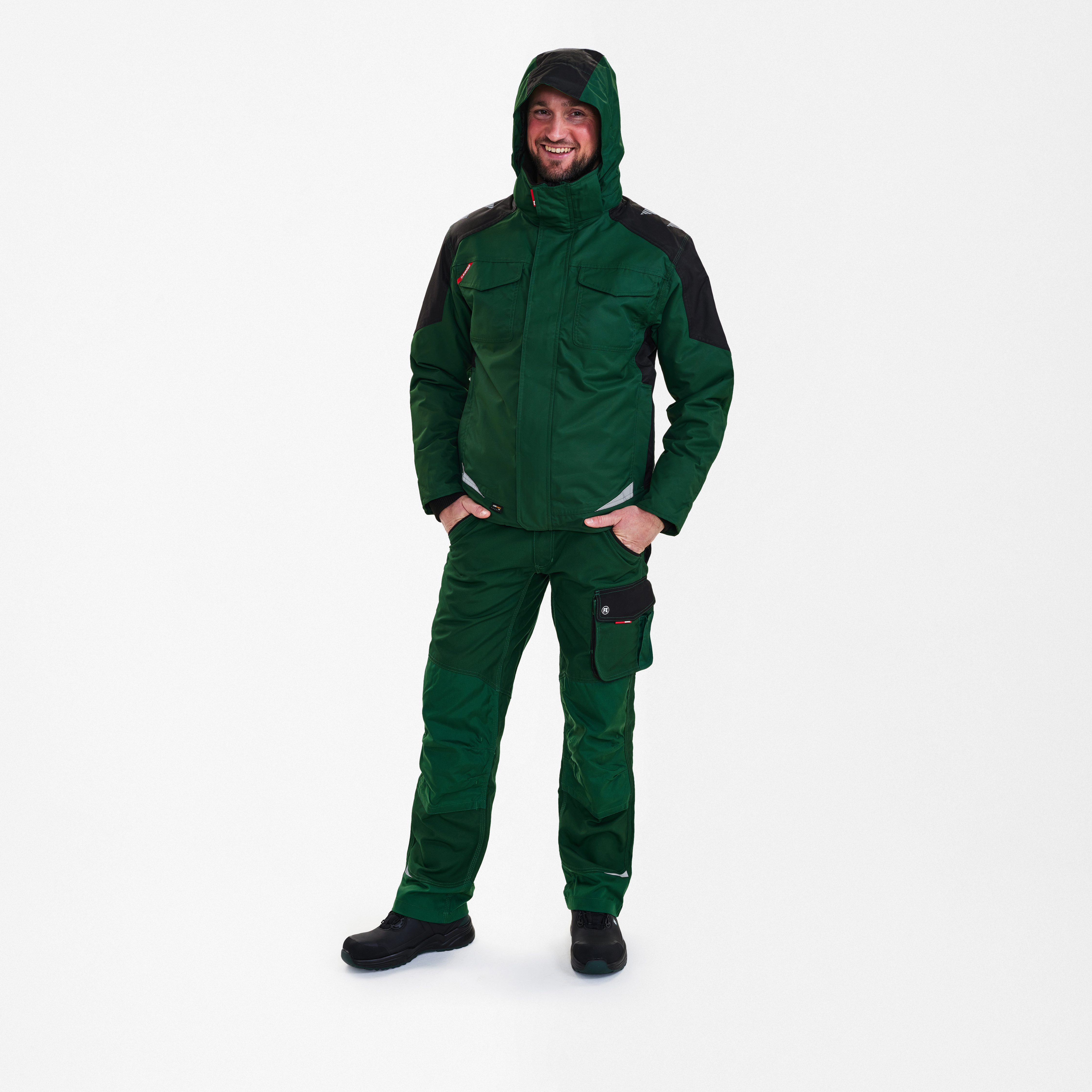 Engel Workwear Galaxy vinterjakke - Grøn/Sort [120] / XS