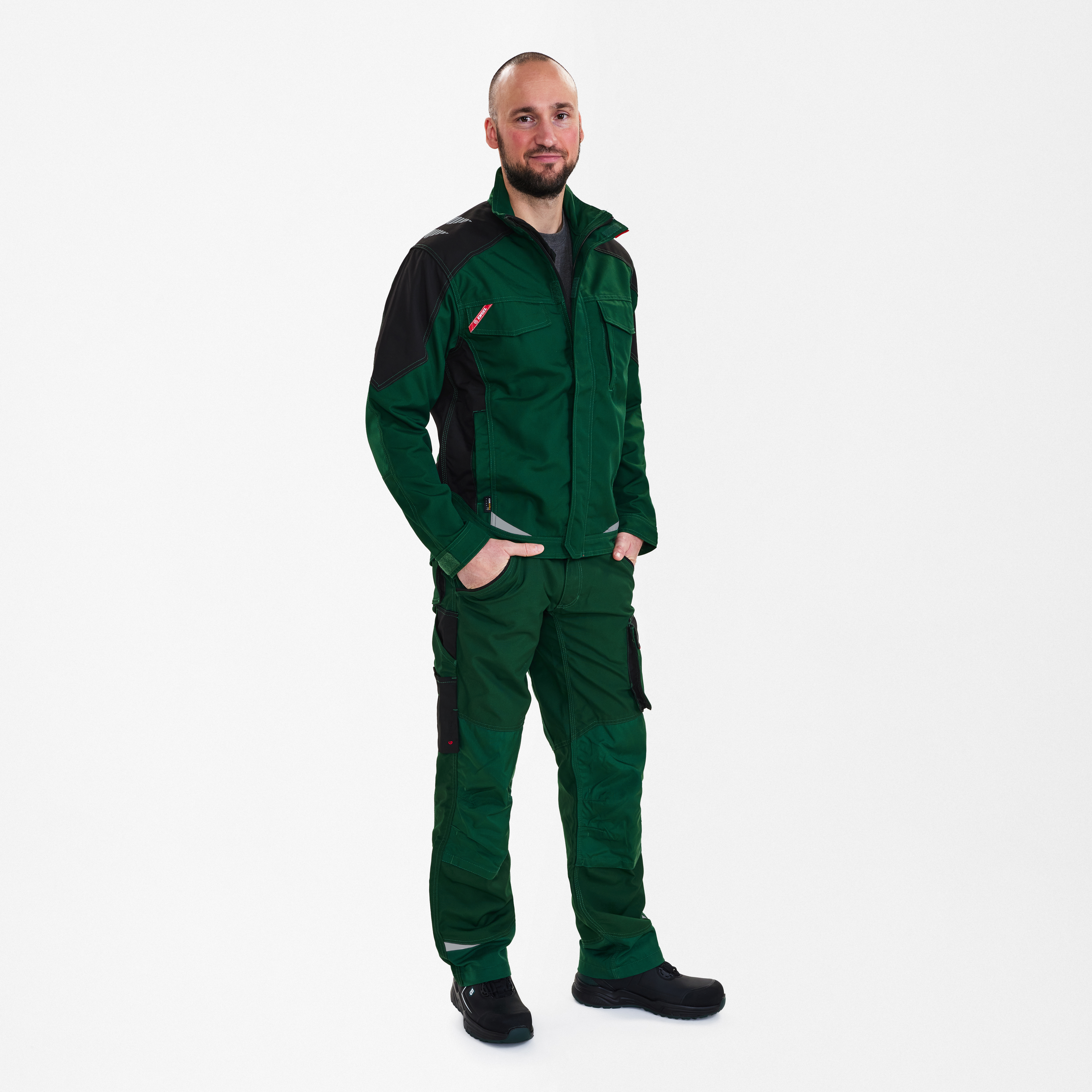 Engel Workwear Galaxy arbejdsjakke - Grøn/Sort [120] / XS
