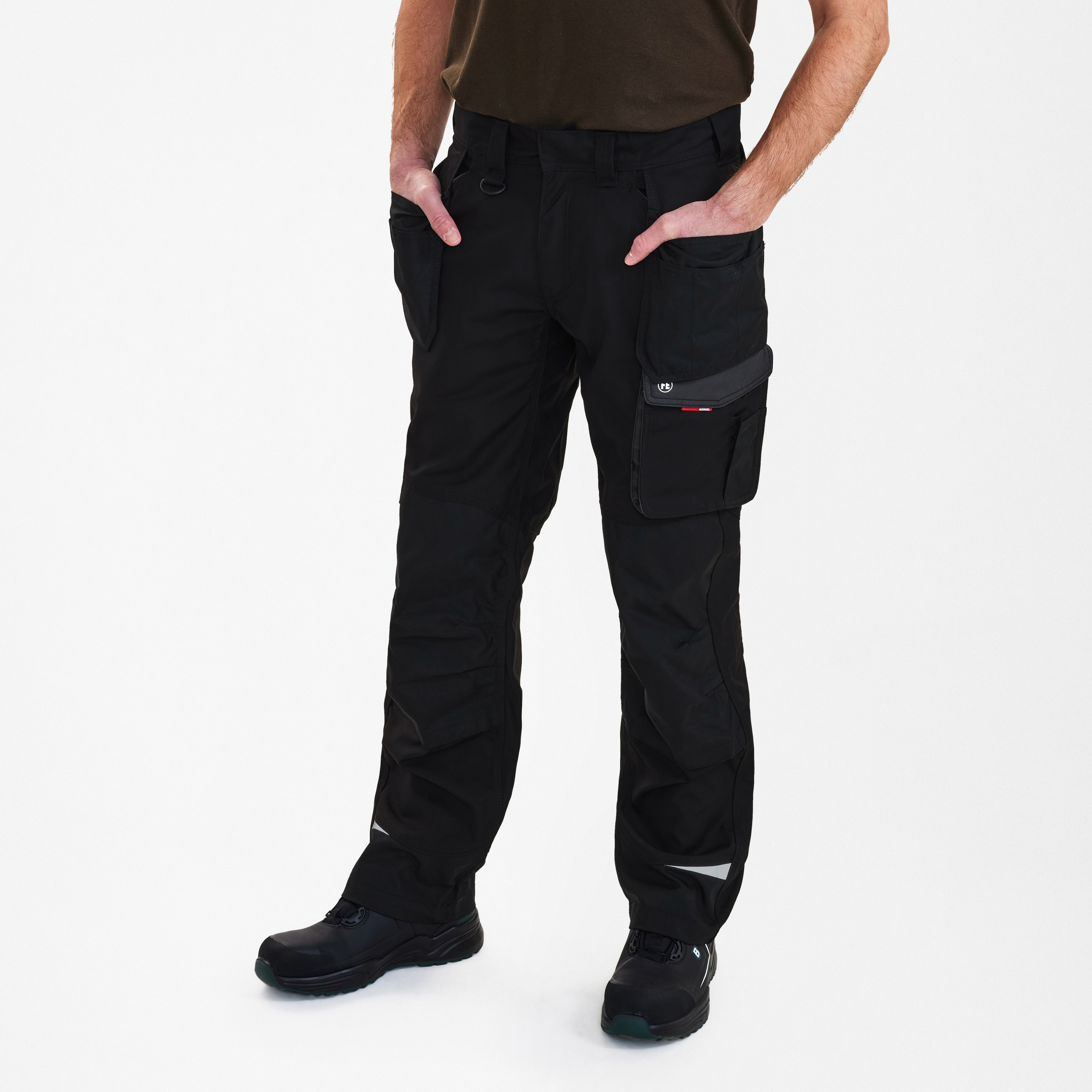 Engel Workwear Galaxy arbejdsbukser med hængelommer - Sort/Antrazitgrå [2079] / K80