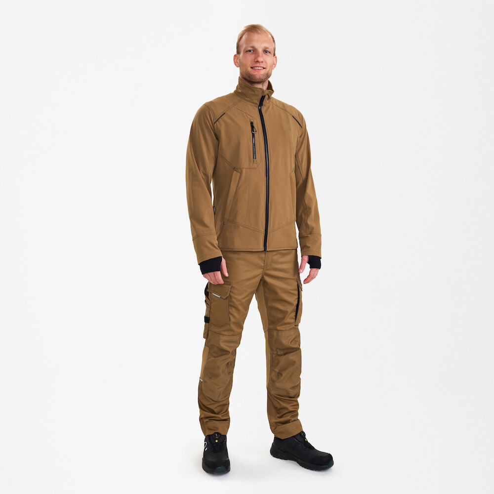 Delovna jakna s 4-smernim stretch materialom – Toffee Brown