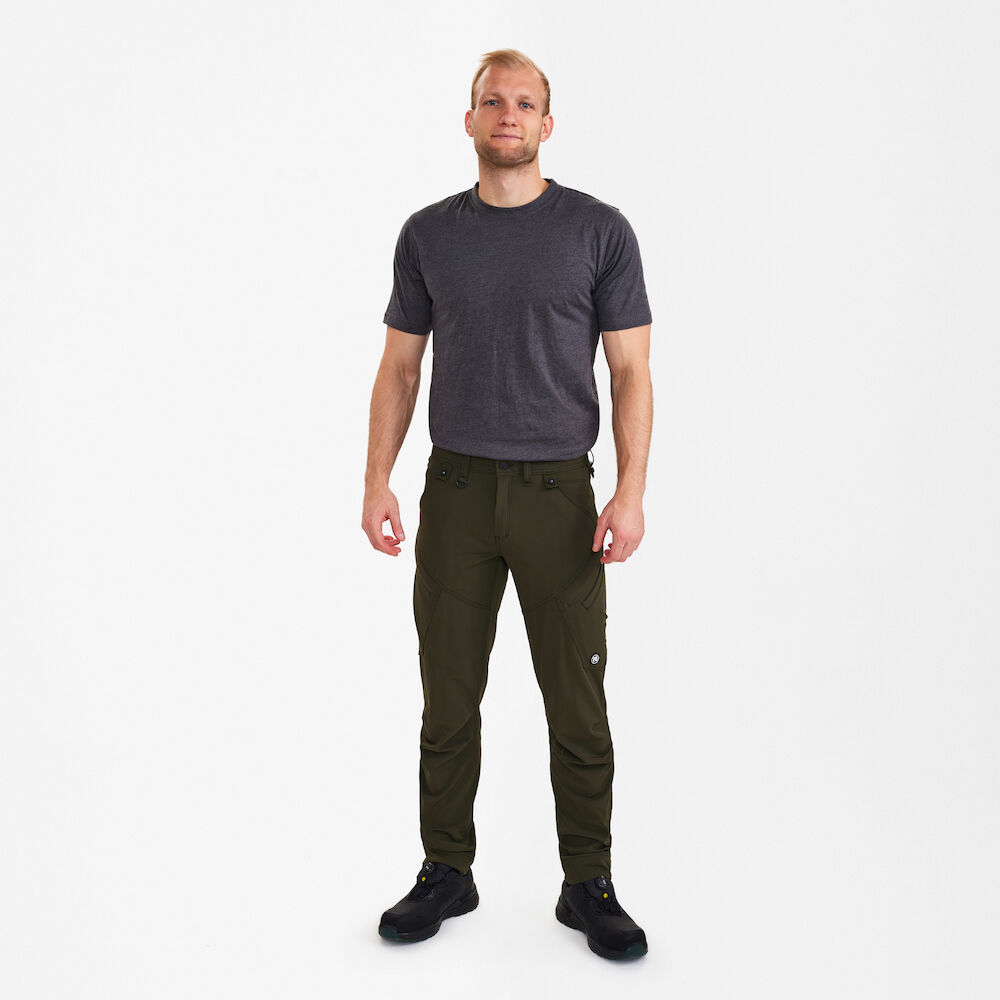Servisne hlače s 4-smernim stretch materialom – Forest Green