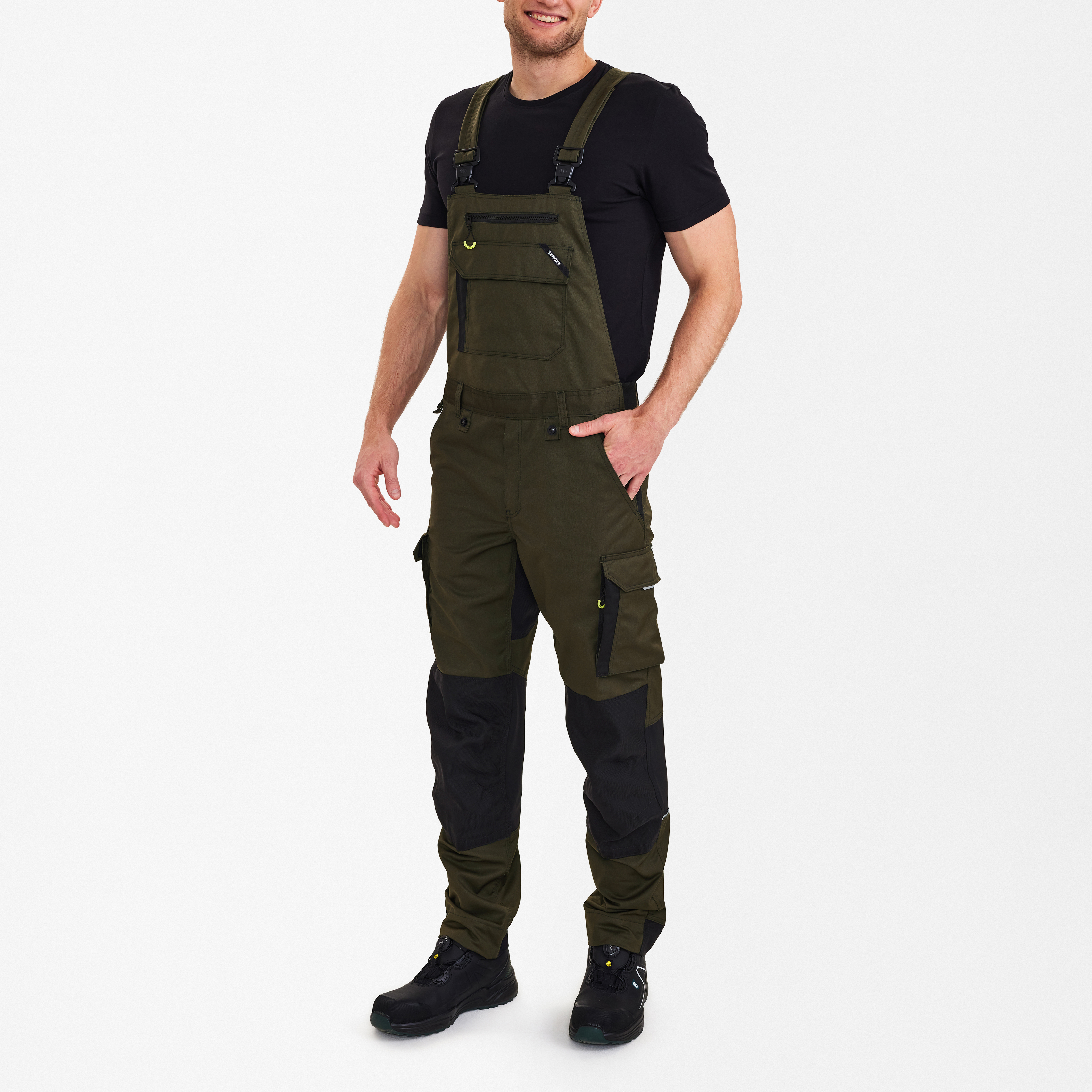 Engel Workwear X-treme overall med stræk - Forest Green/Sort [5320] / K80