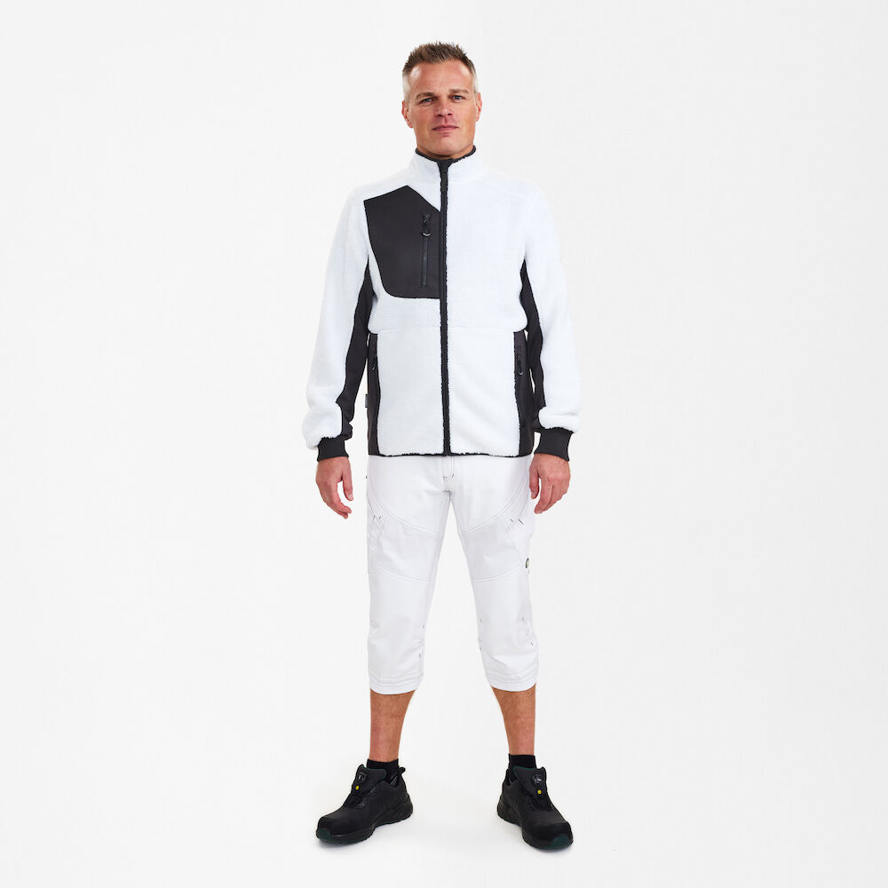 Pile flis jakna – White / Anthracite Grey