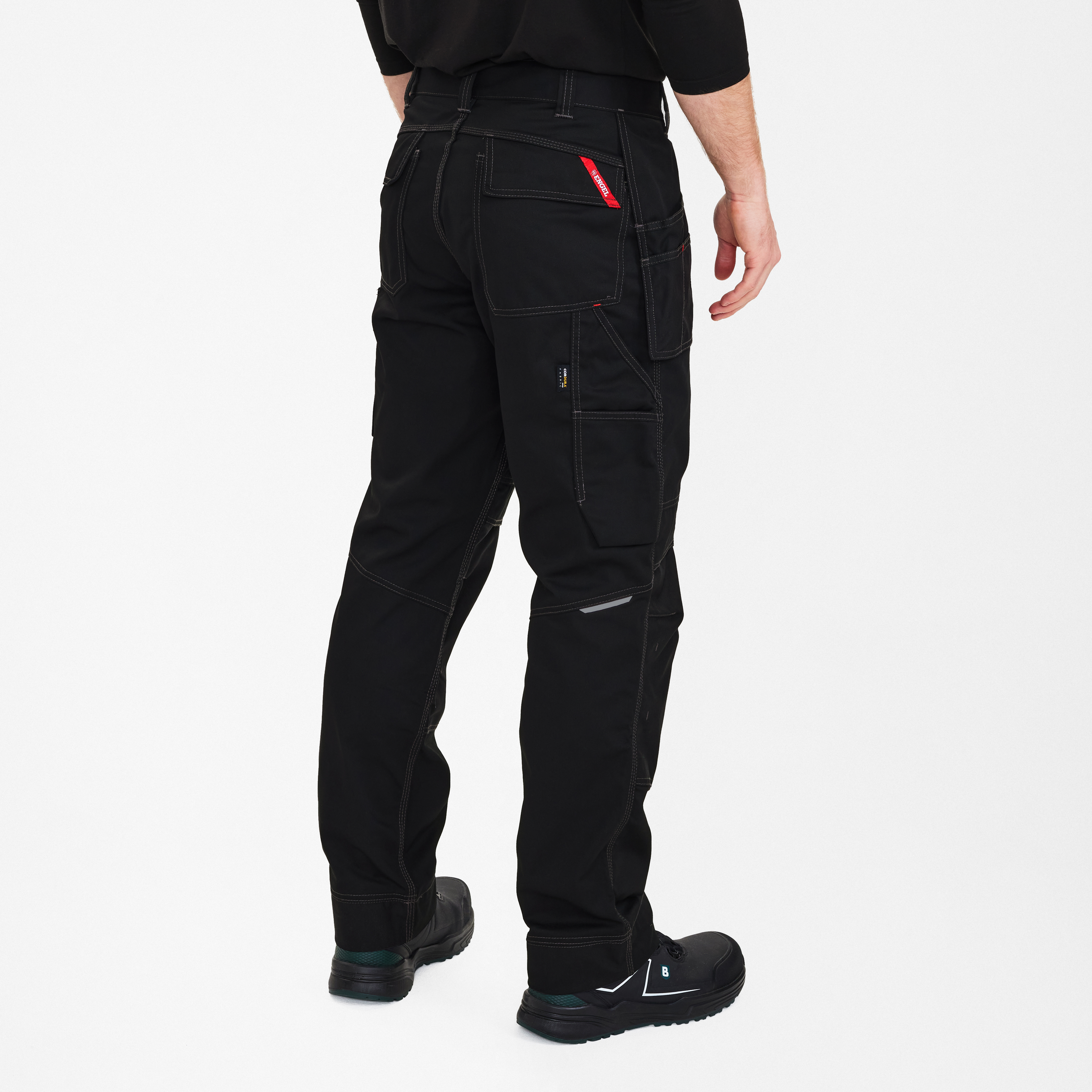 Engel Workwear Combat arbejdsbukser med hængelommer - Sort [20] / K80