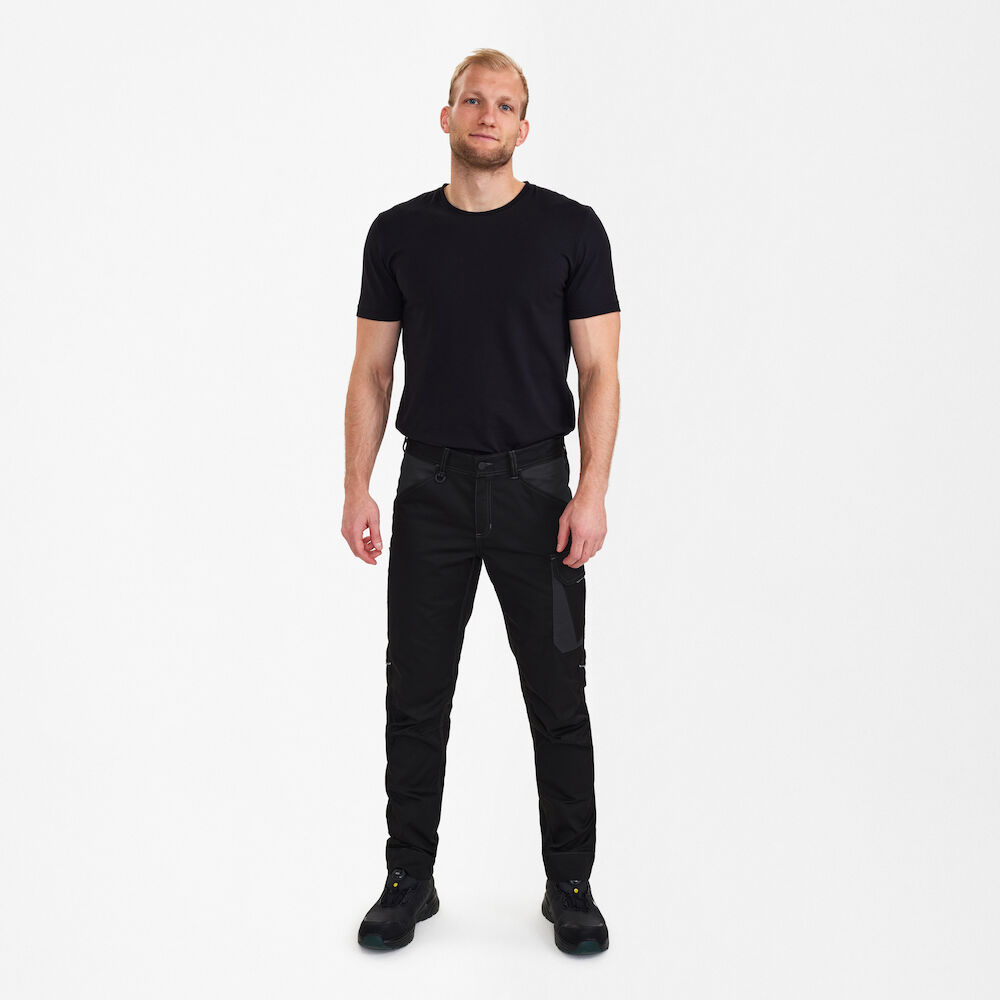 VENTURE Arbeitshosen – Schwarz / Anthrazit Grau (Am Modell)