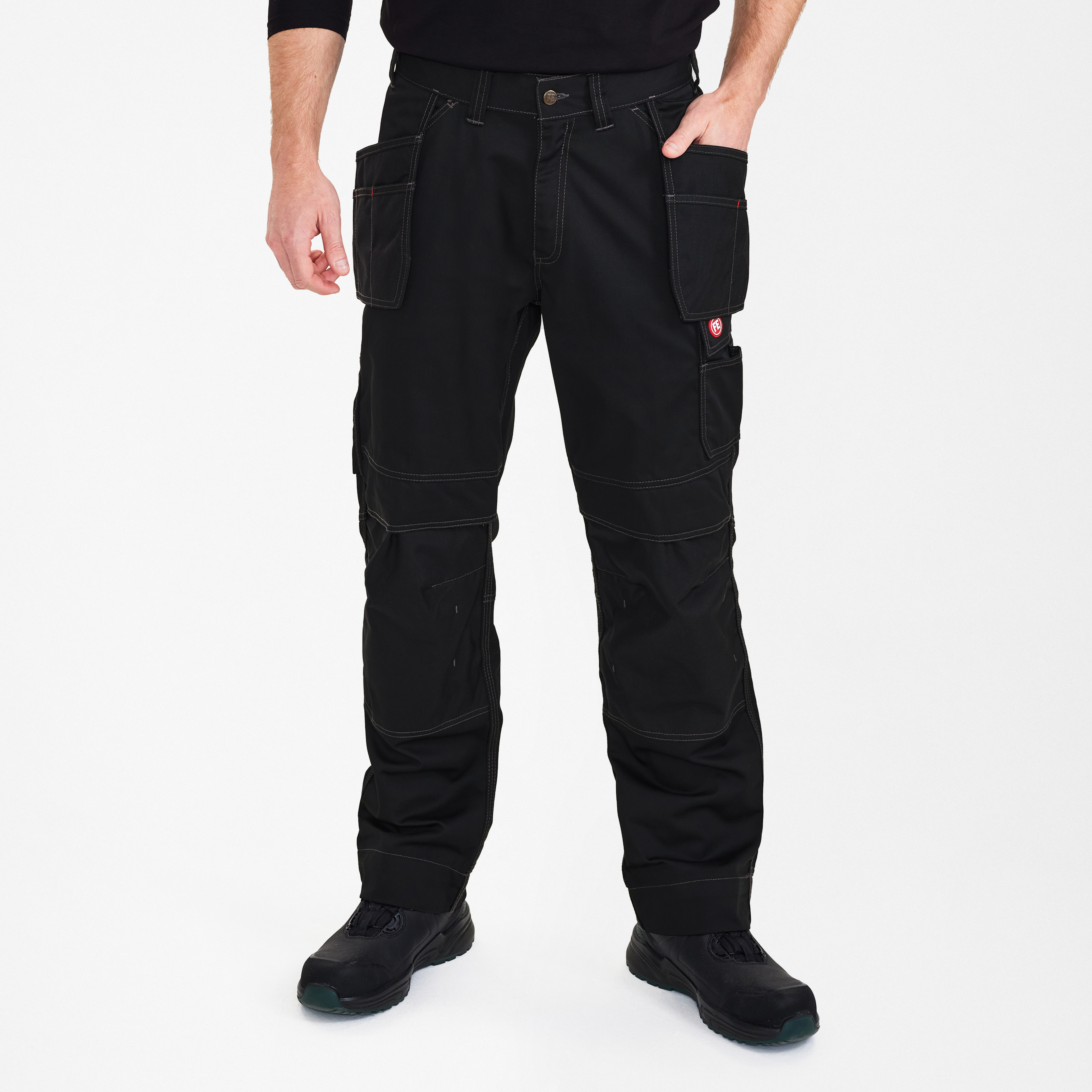 Engel Workwear Combat arbejdsbukser med hængelommer - Sort [20] / K80