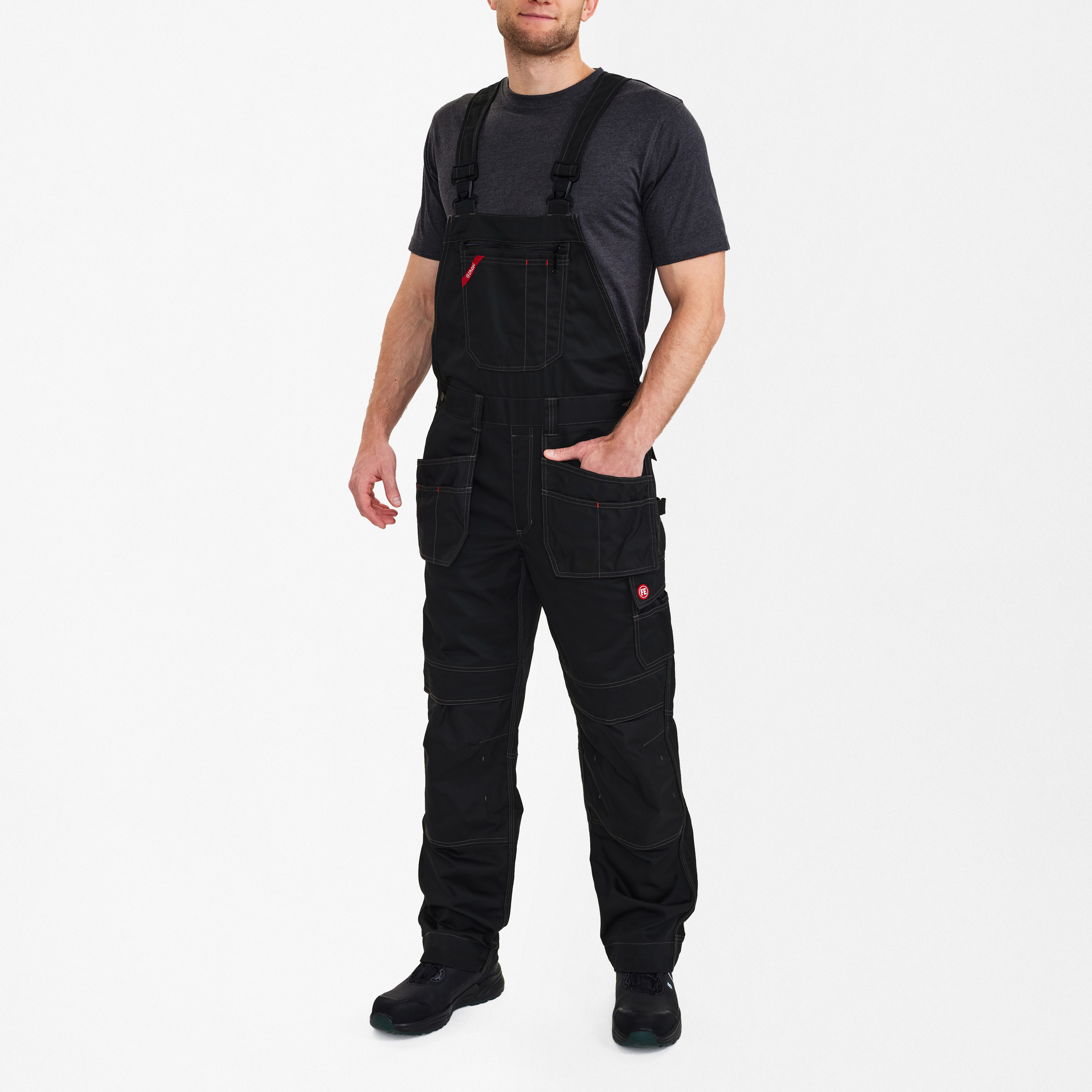 Engel Workwear Combat overall med hængelommer - Sort [20] / 72
